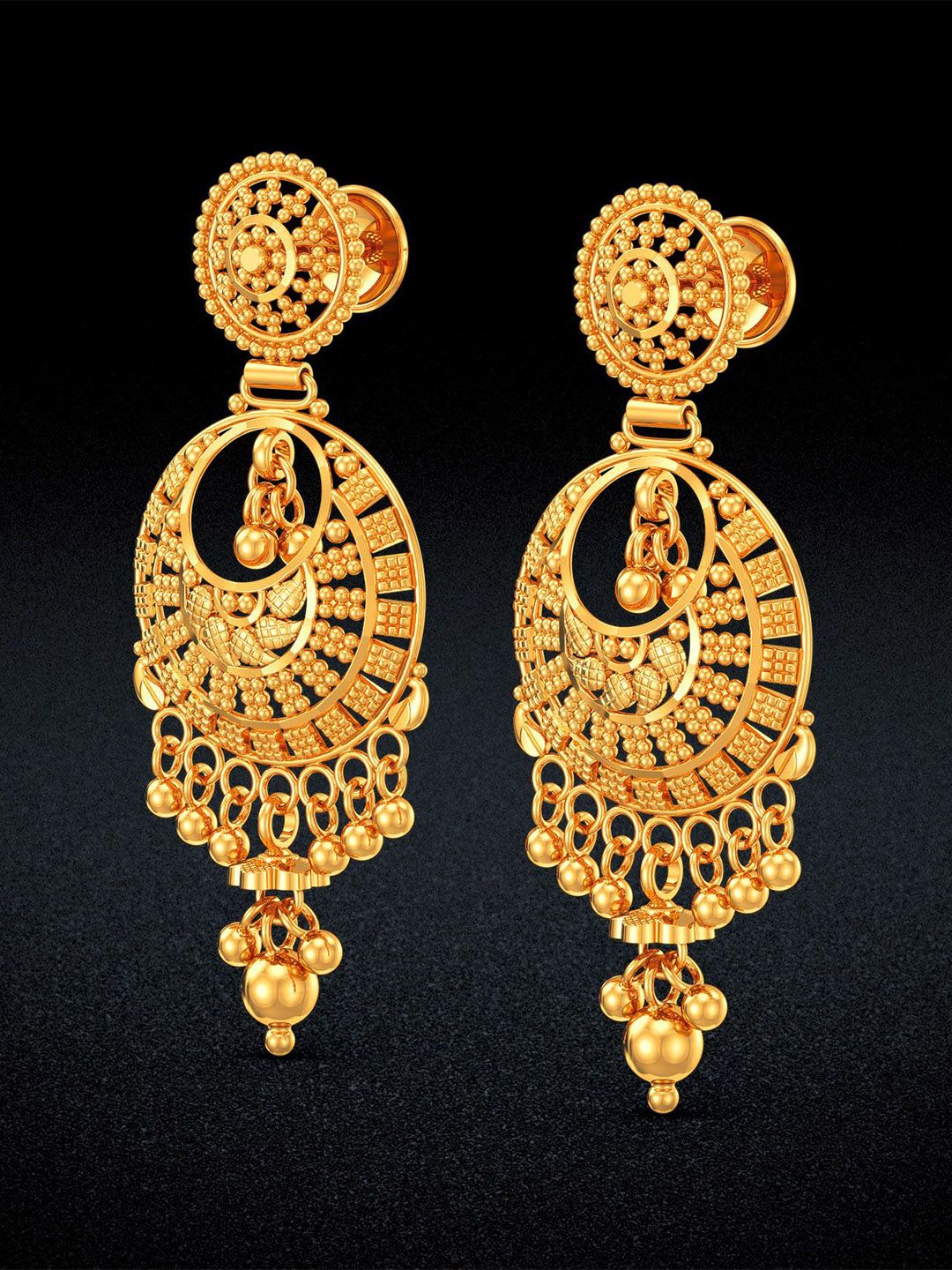 Joyalukkas Women 22Kt Gold Drop Earring - 9.876 g-picture-14