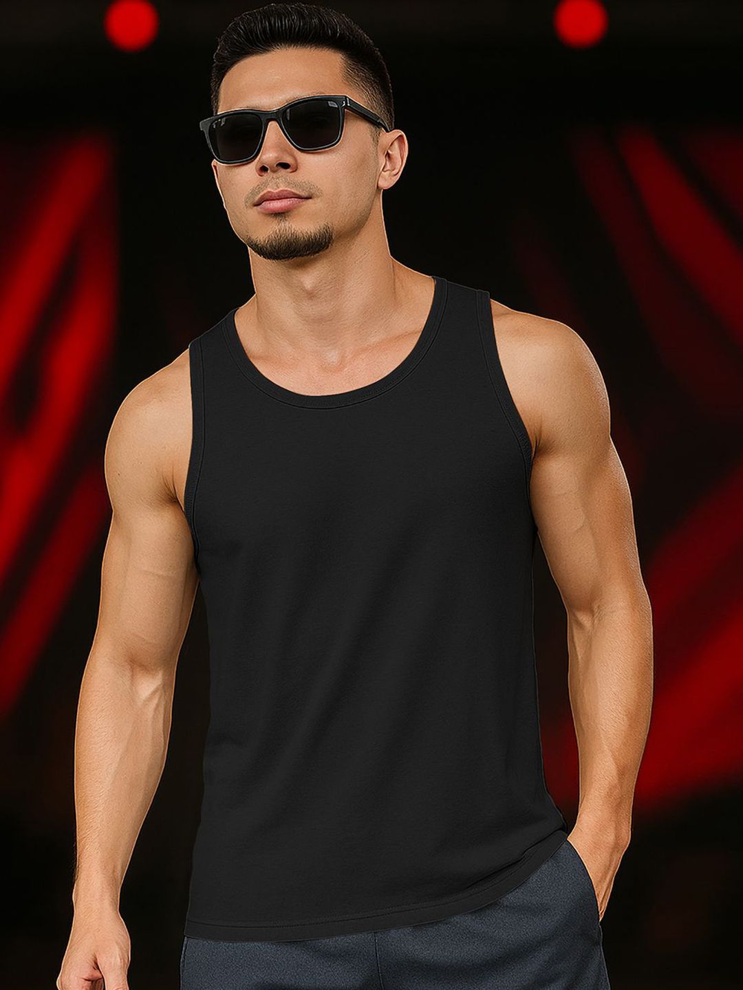 BEING WANTED Men Pure Cotton Round Neck Innerwear Vests-picture-41