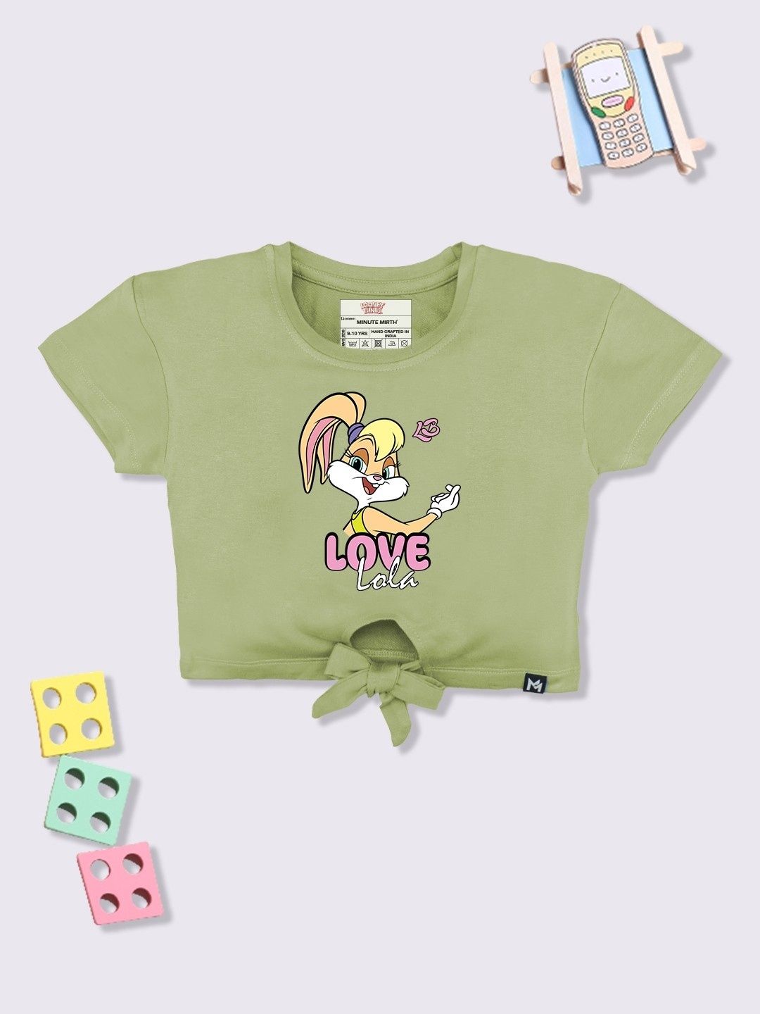 YK X Minute Mirth Looney Tunes Graphic Printed Crop Top-picture-32