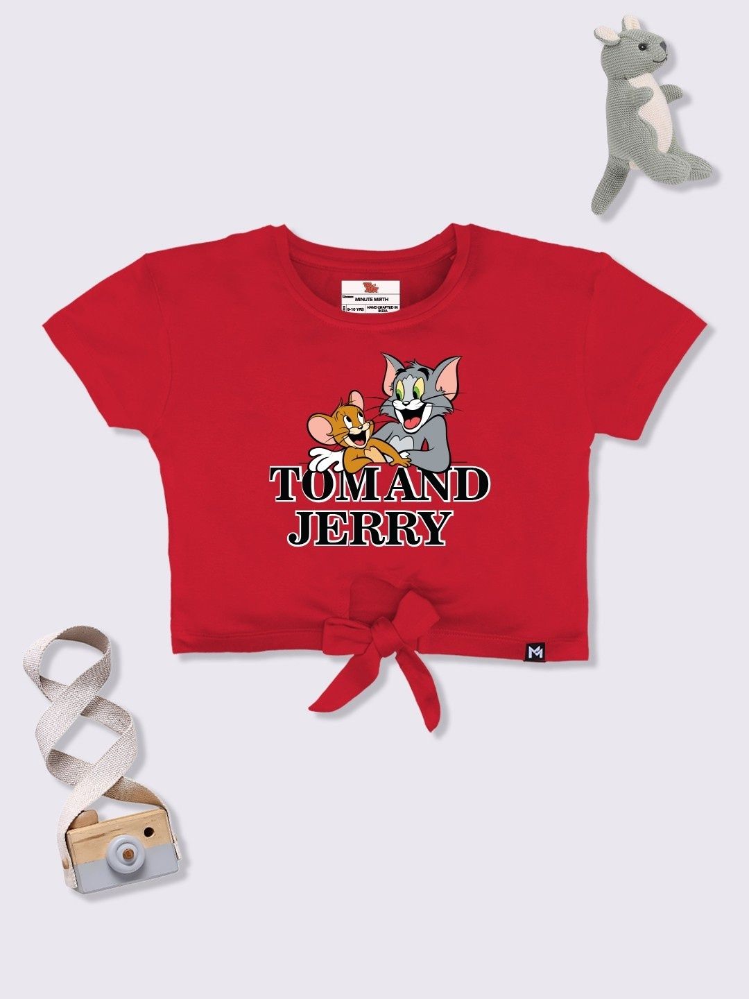 YK X Minute Mirth Tom & Jerry Graphic Printed Crop Top-picture-3