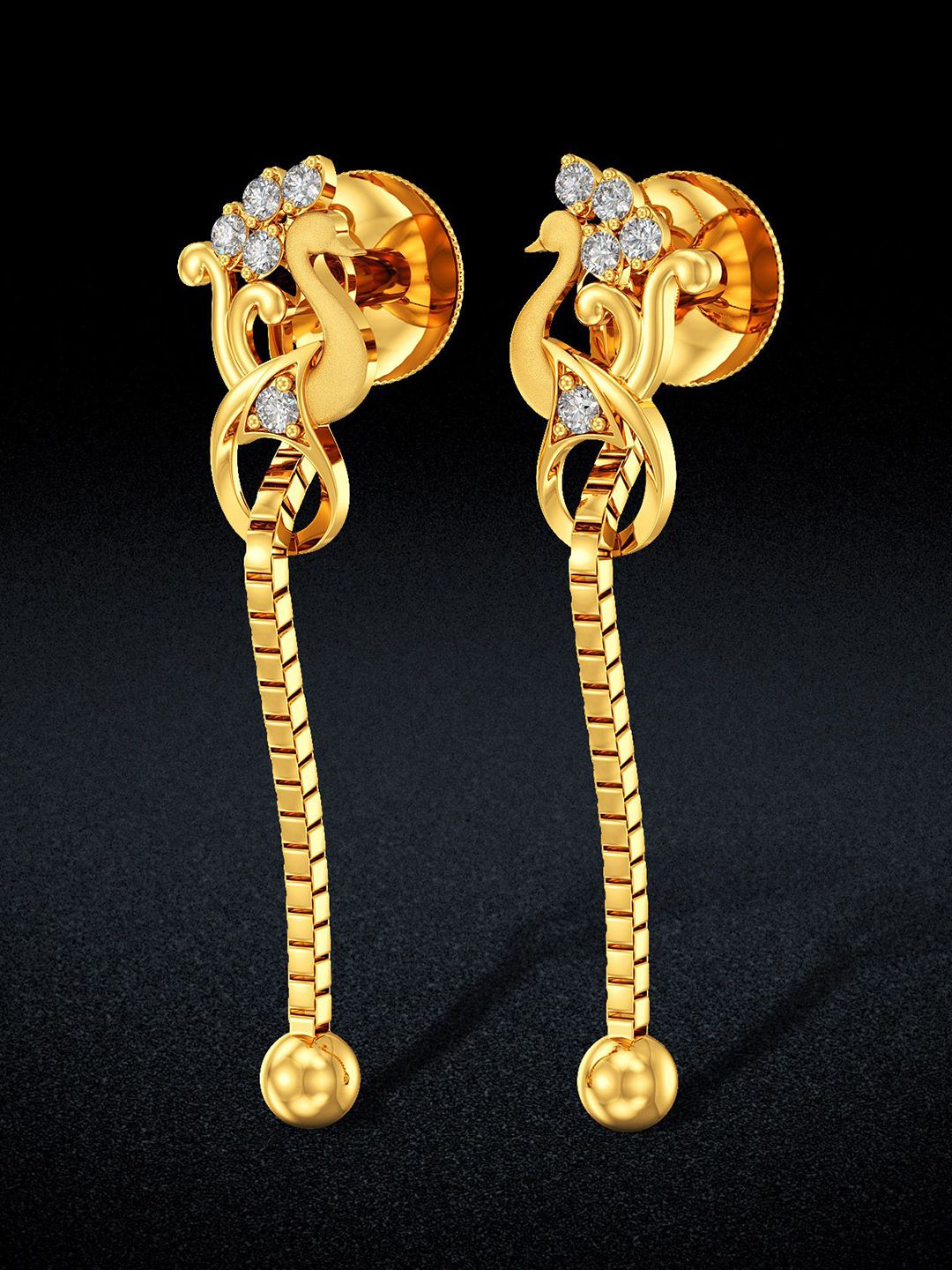 Joyalukkas Women 22Kt Gold Drop Earring - 2.585 g-picture-21