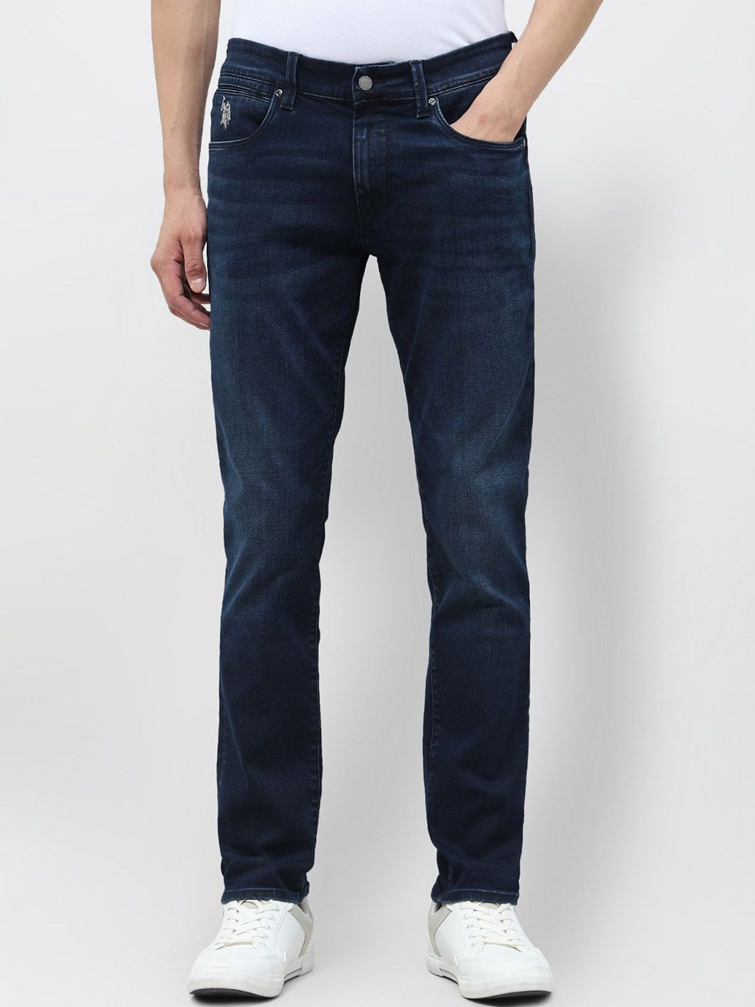 U.S. Polo Assn. Denim Co. Brandon Men Slim Tapered Fit Mid-Rise Stretchable Jeans-picture-38