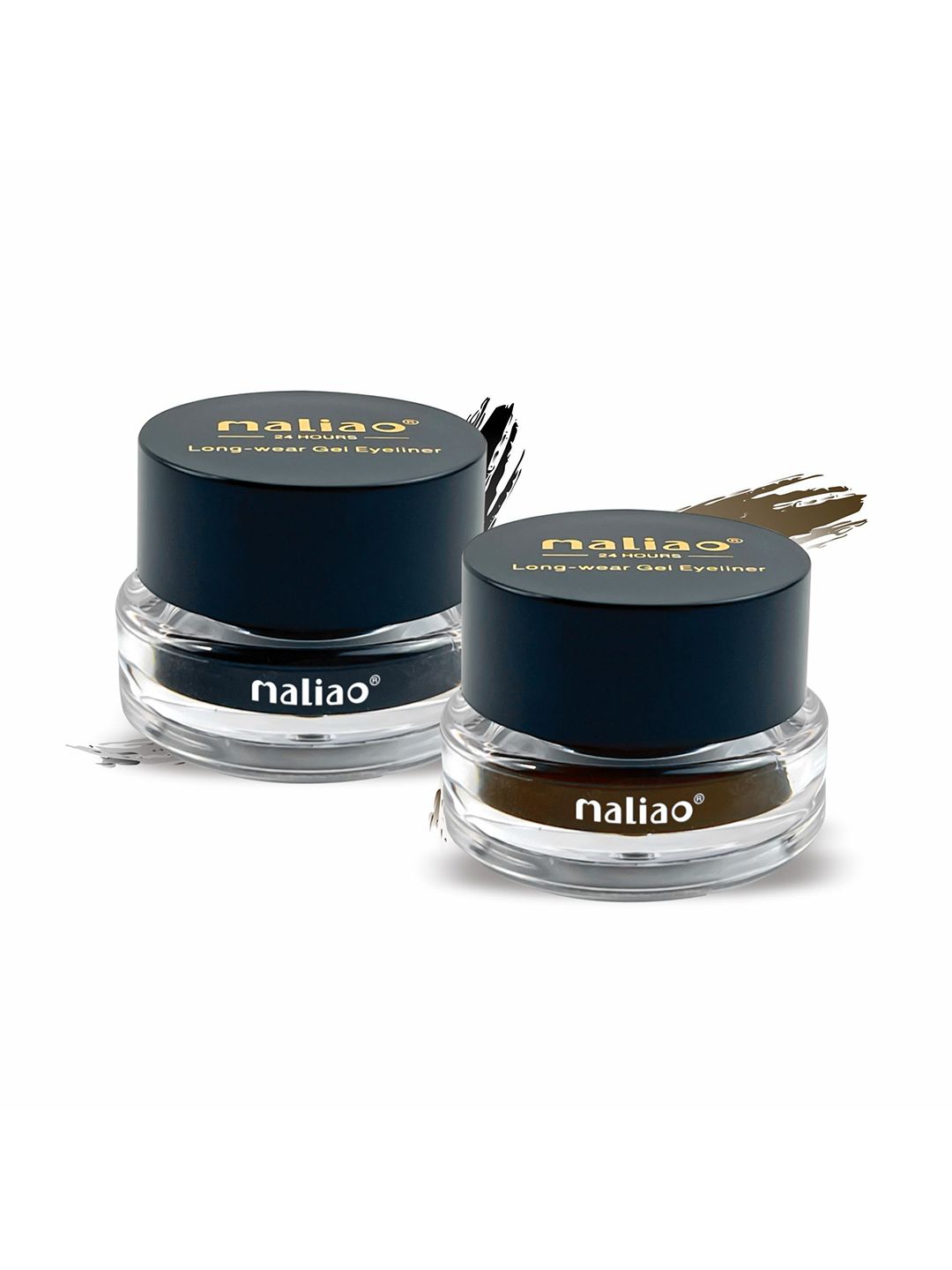 Maliao Set Of 2 Long Wear Gel Eyeliner - Black & Brown-image-46