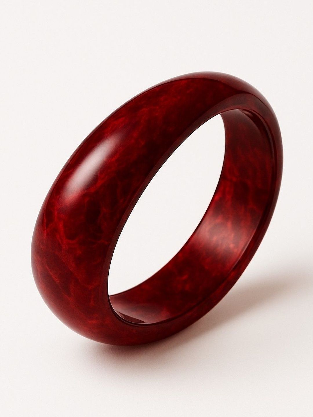 ATIBELLE Women Set Of 3 Round-Shaped Resin Bangles