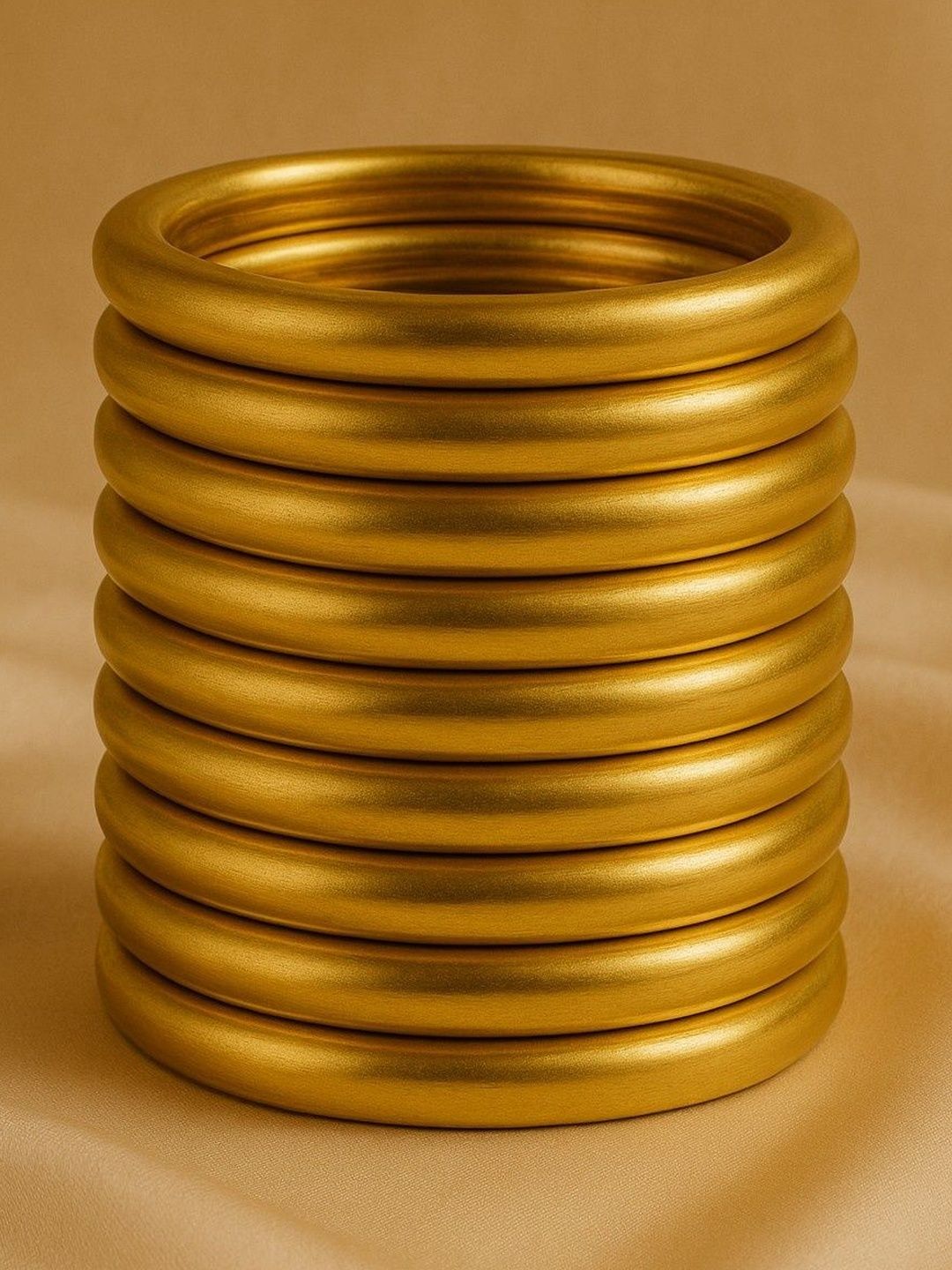 ATIBELLE Set of 9 Gold- Plated Bangles