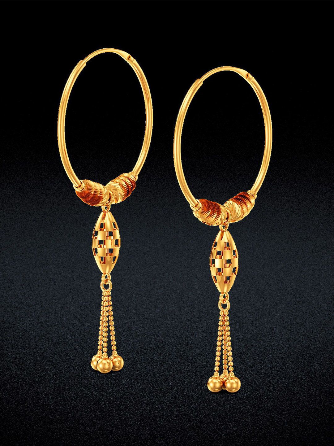 Joyalukkas Women 22Kt Gold Hoop Earring - 6.854 gm-picture-43