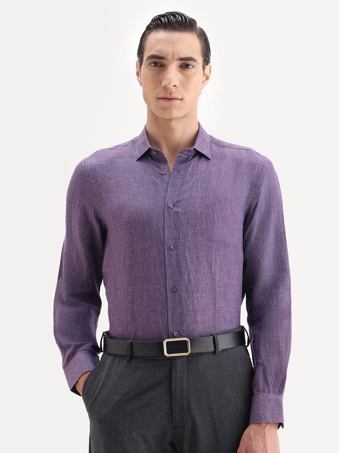 RARE RABBIT Men Premium Fit Solid Spread Collar BORIUM-25 Formal Shirt-picture-58