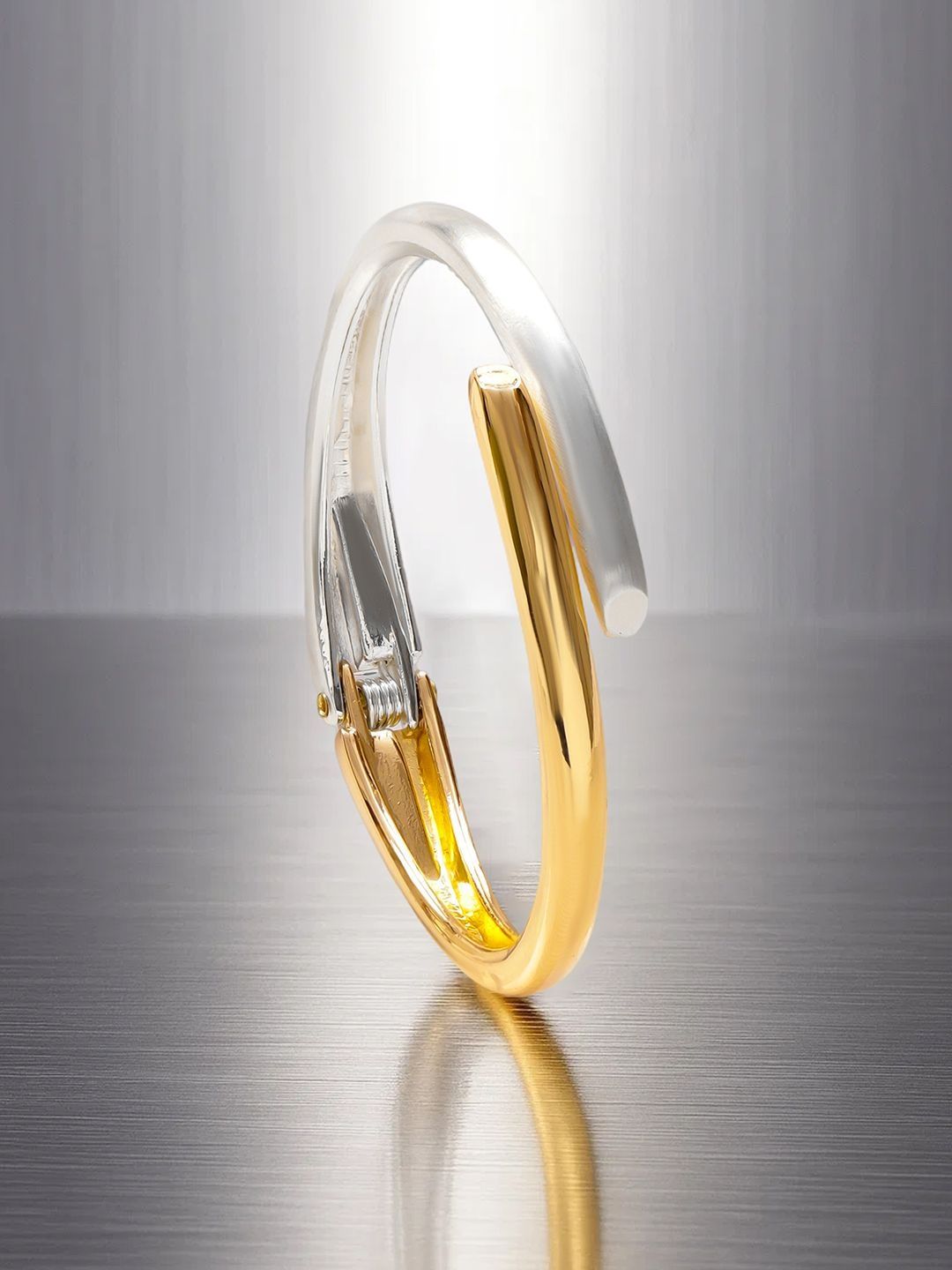 Rubans Voguish Gold & Silver Plated Bangle-Style Bracelet-picture-19