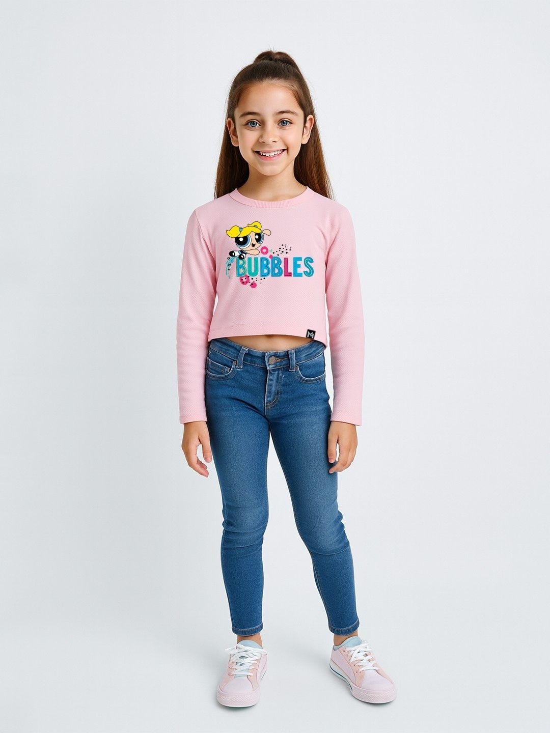 YK X Minute Mirth Powerpuff Girls Graphic Printed Crop Top-picture-30
