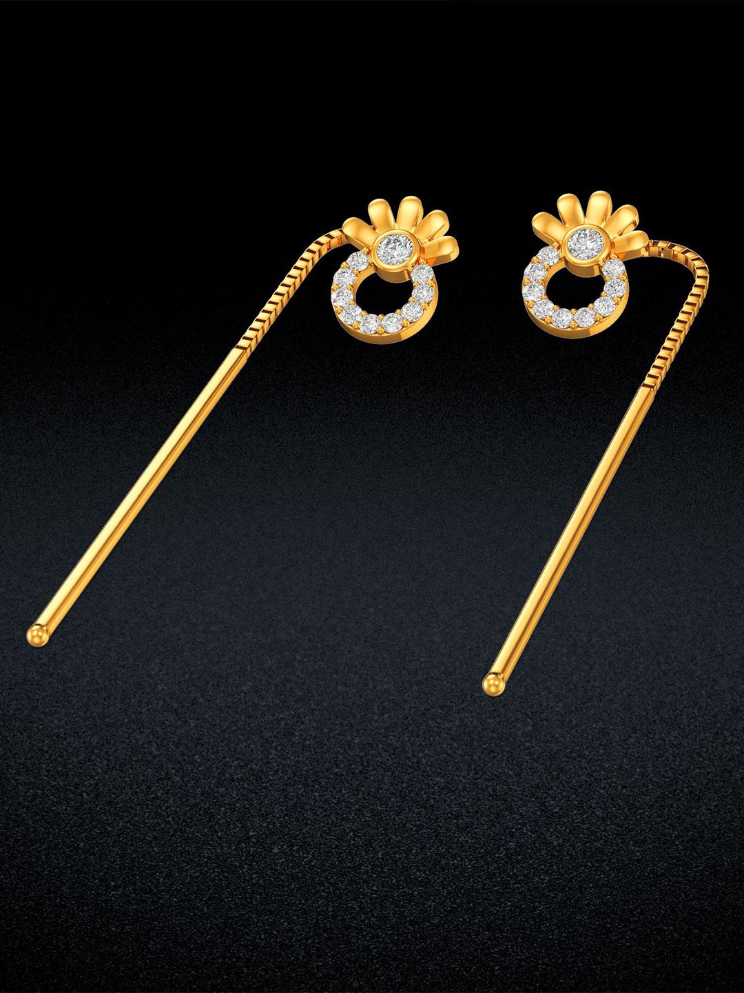 Joyalukkas 22Kt Gold Drop Earring - 2.62 g-picture-38