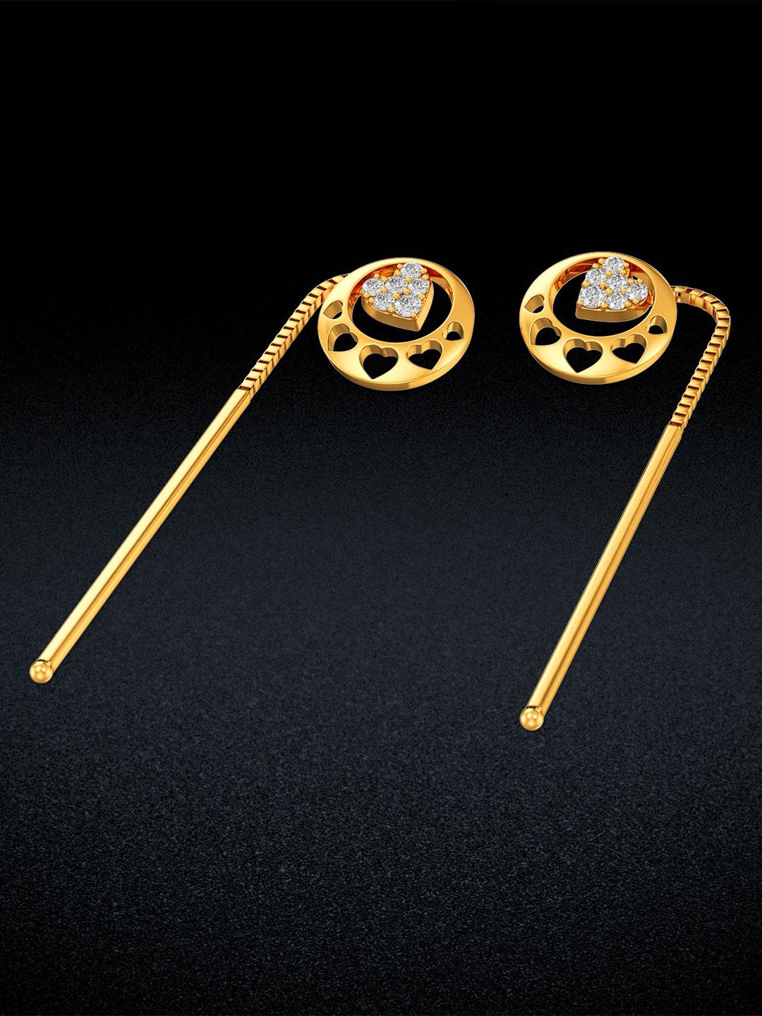 Joyalukkas 22Kt Gold Drop Earring - 2.47 g-picture-34