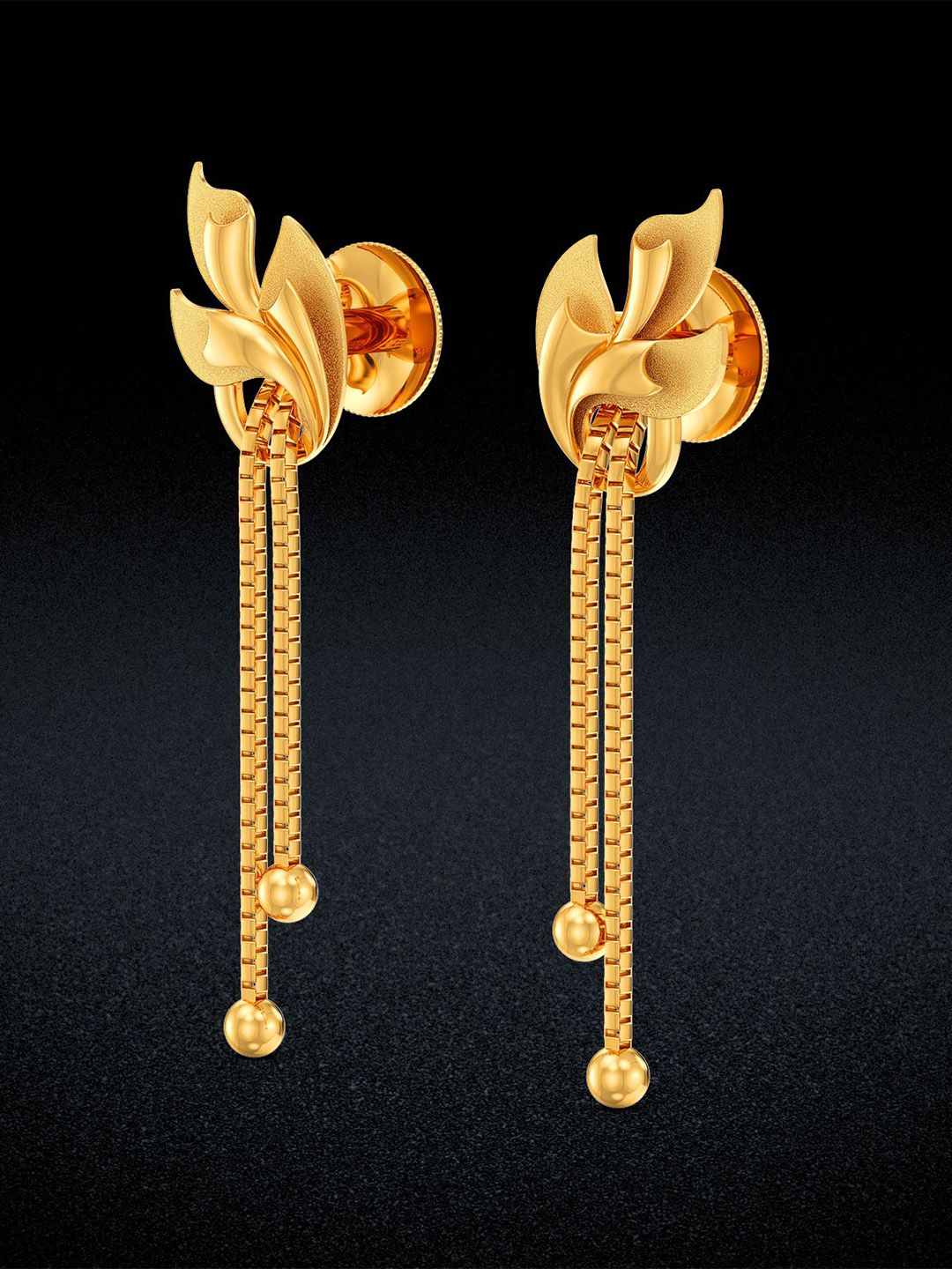 Joyalukkas Women 22Kt Gold Drop Earring - 3.99 g-image-20