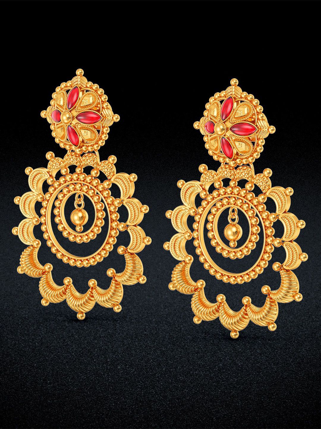 Joyalukkas Women 22Kt Gold Drop Earring - 10.905 g-picture-41