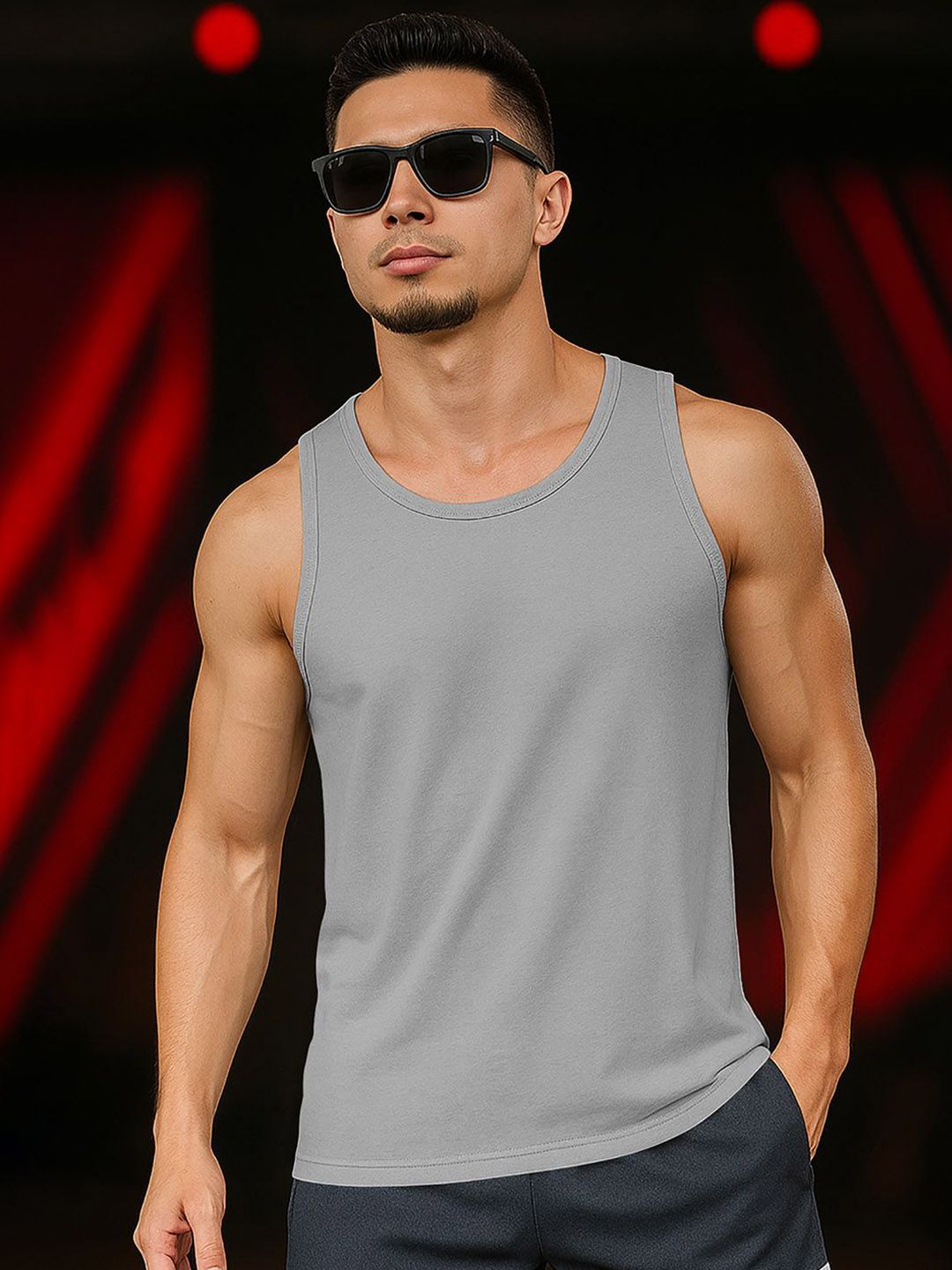 BEING WANTED Pure Cotton Round Neck Innerwear Vests-picture-49