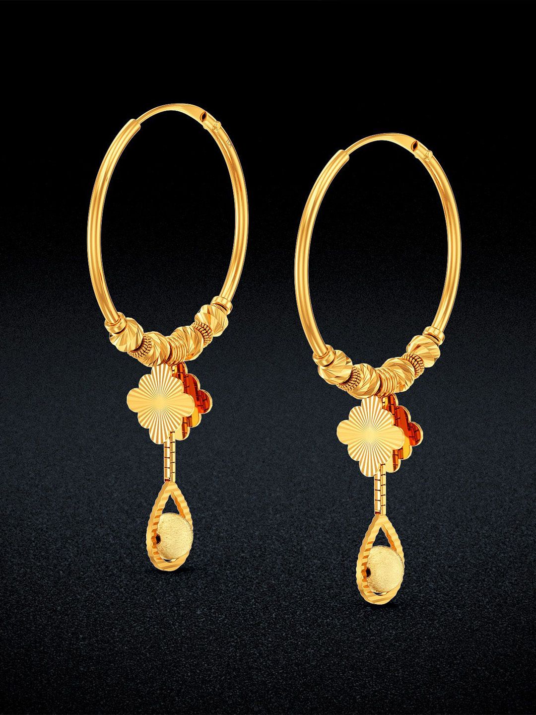 Joyalukkas Women 22Kt Gold Drop Earring - 3.938 g-image-22