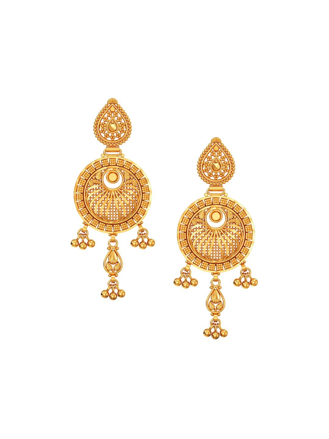 Joyalukkas Women 22Kt Gold Drop Earring - 10.166 g-picture-19