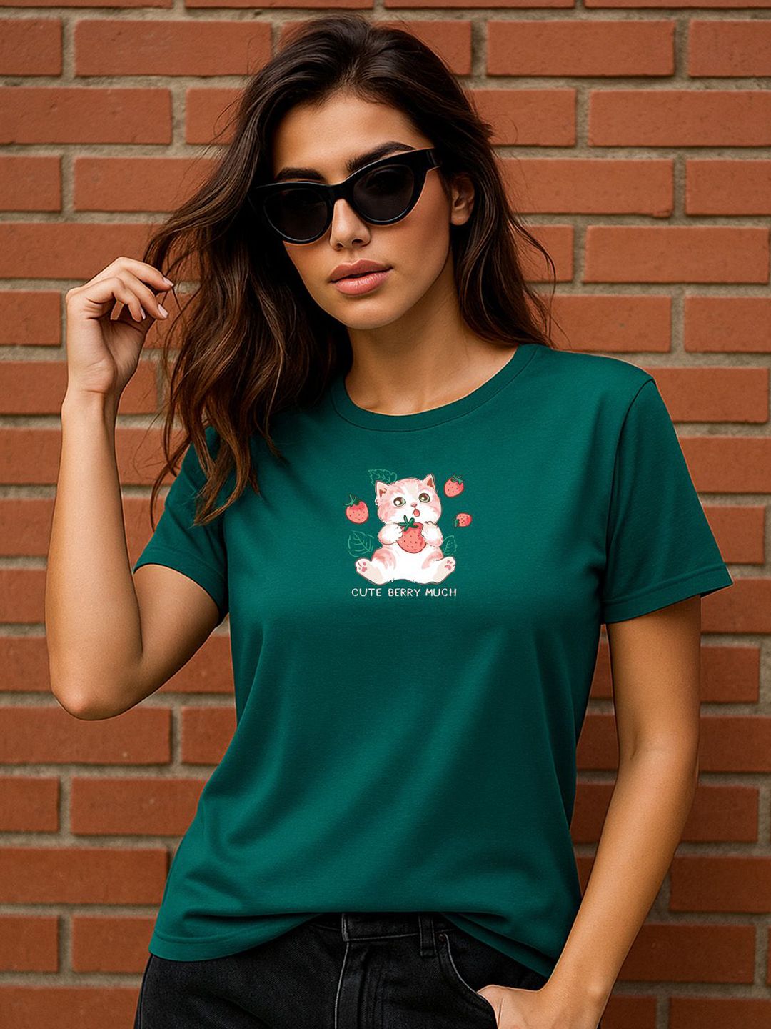 JUNEBERRY Women Printed Pure Cotton T-shirt-picture-37