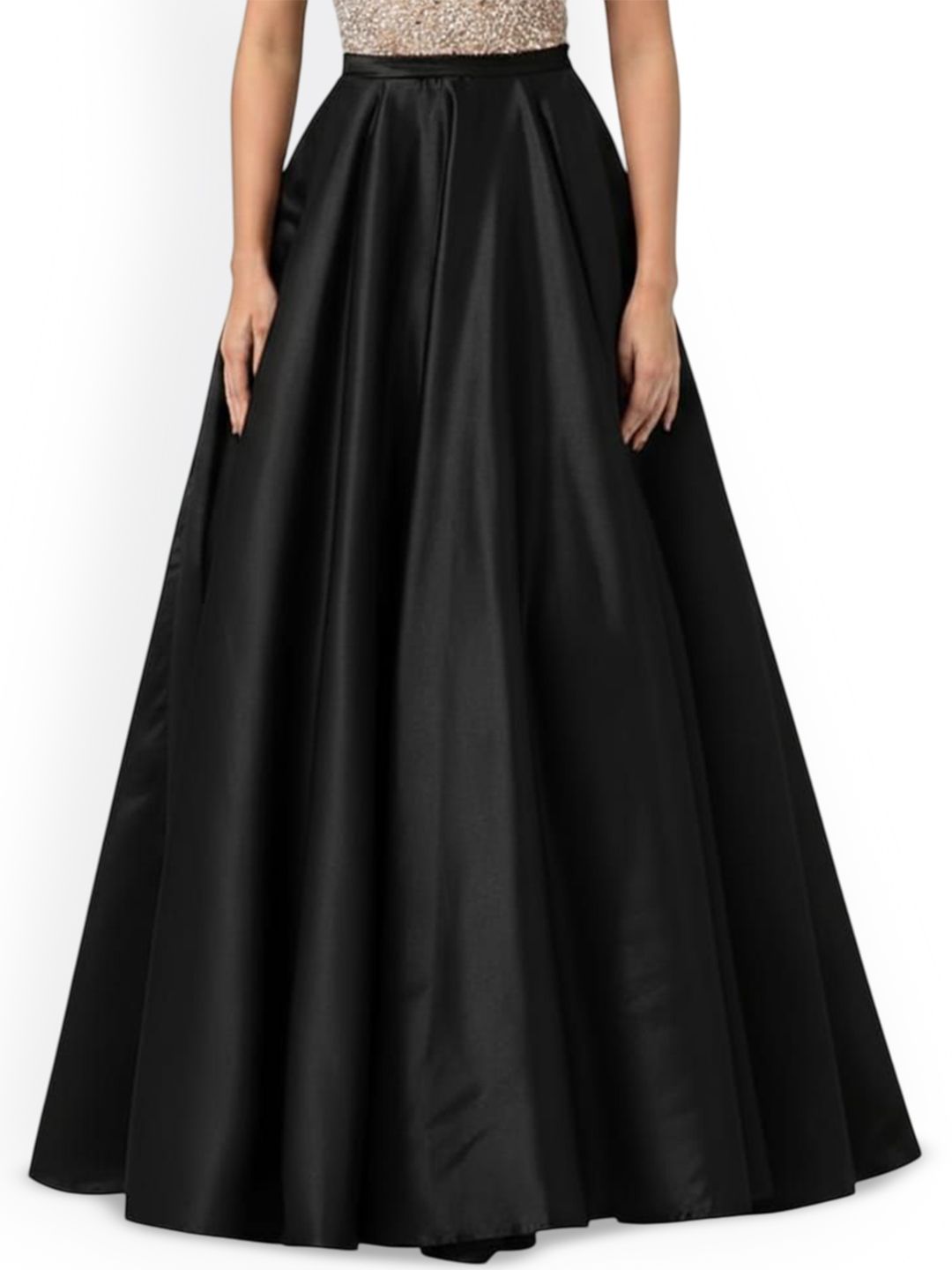 TILISM High Waist A-Line Flared Maxi Skirts-picture-49