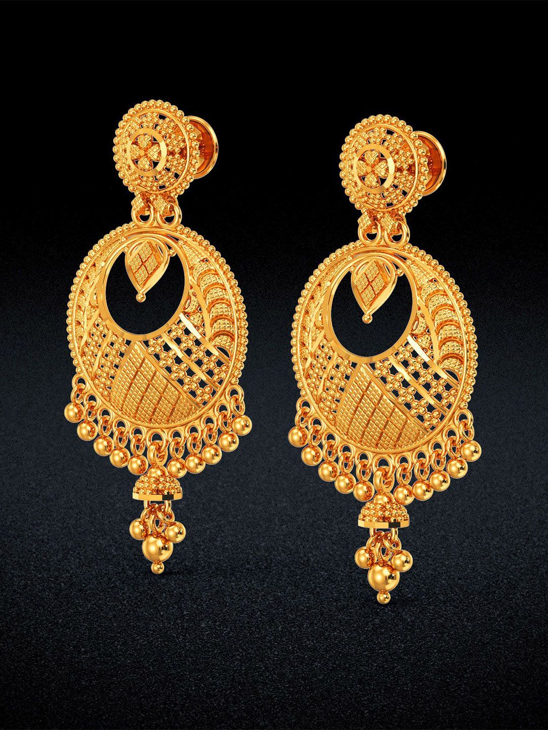 Joyalukkas 22Kt Gold Shimmering Chandbali - 11.945 g-picture-36
