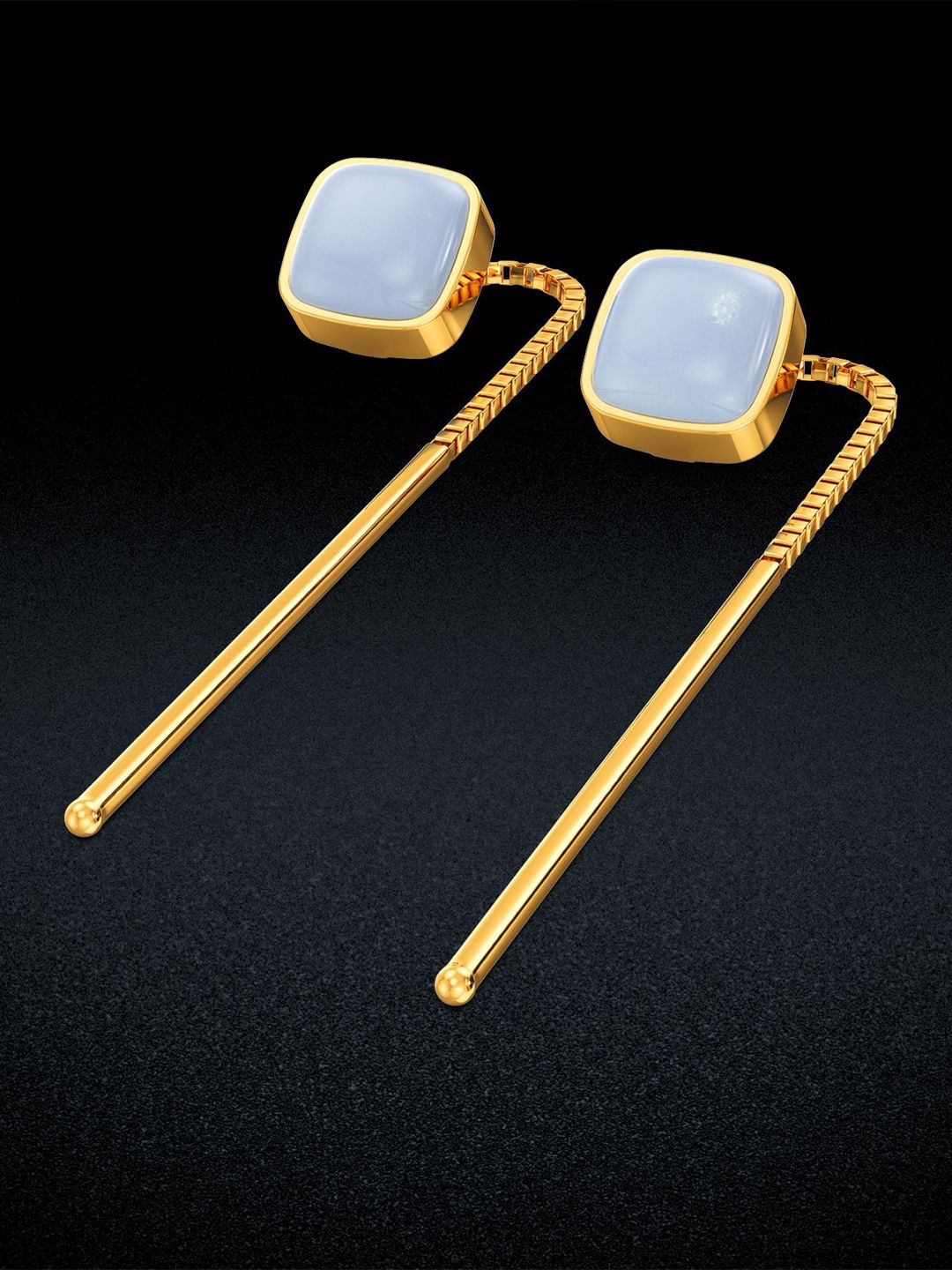Joyalukkas 22Kt Gold String Model Drop Earring - 2.34 g-picture-39