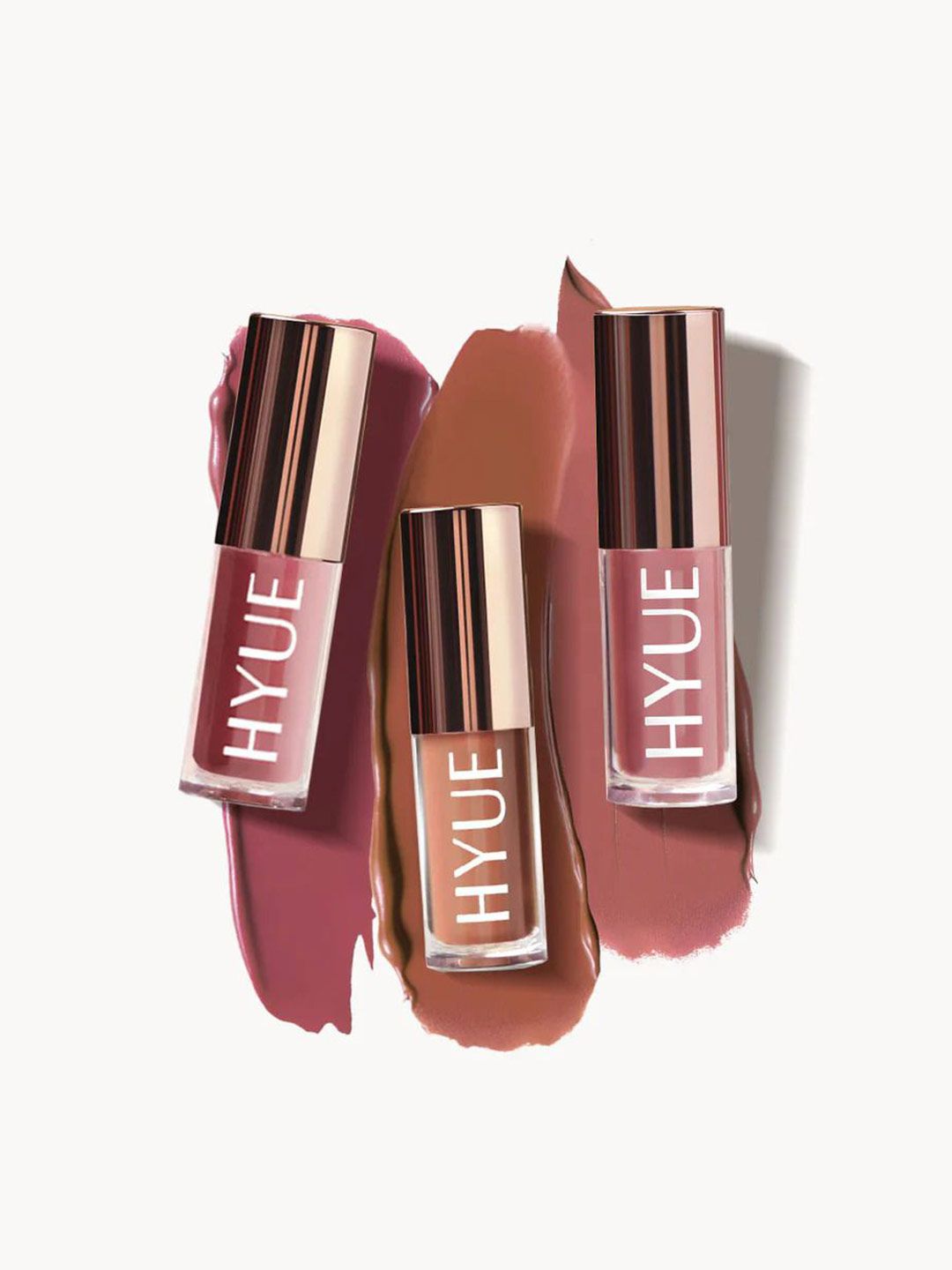 HYUE Set Of 3 Hydra Matte Liquid Lipstick - 2.2 ml Each - Mauve Licious & Biscotti Hottie-image-29