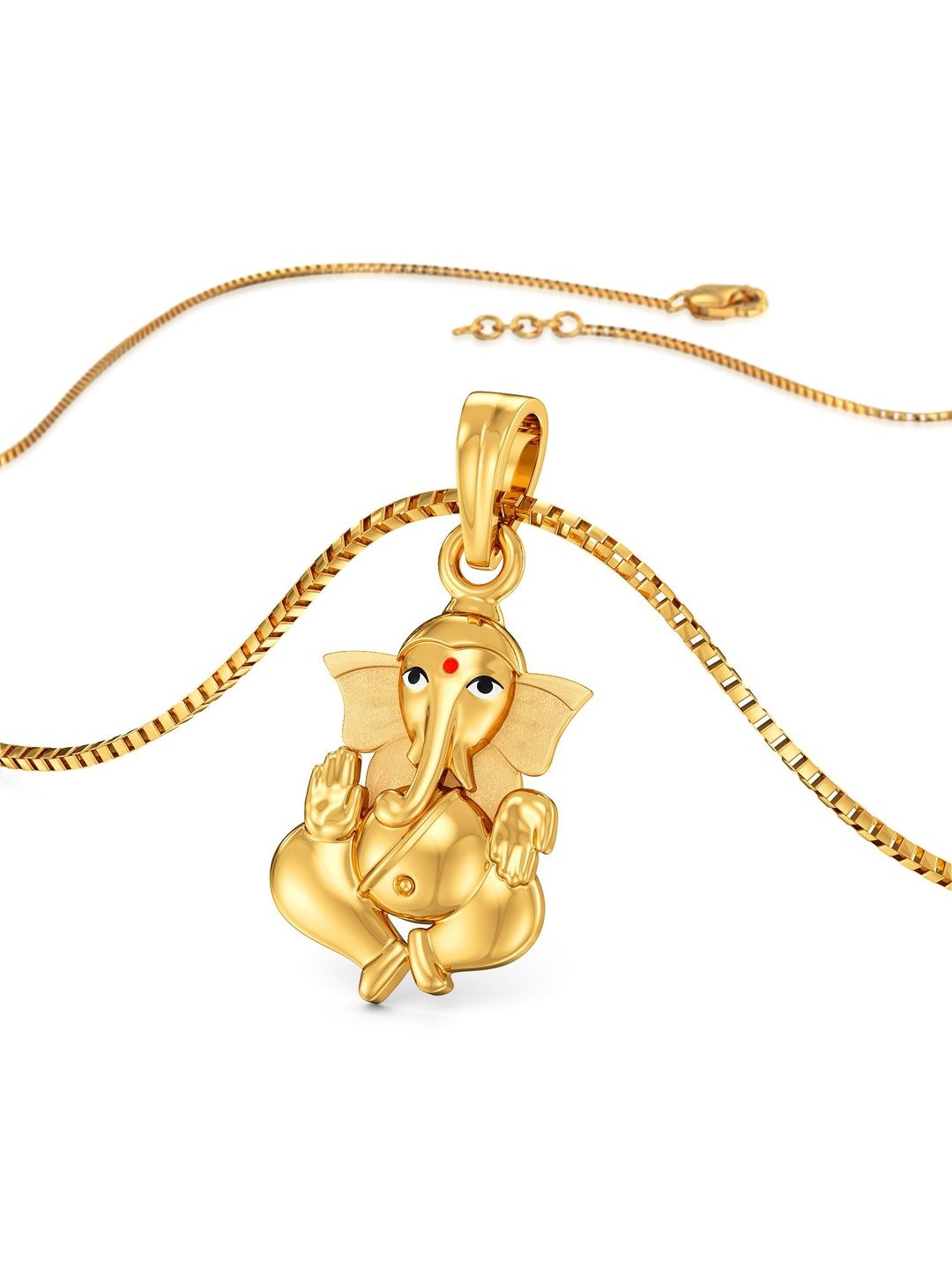 Joyalukkas 22Kt Gold Ganesha Pendant - 1.982 g-picture-26