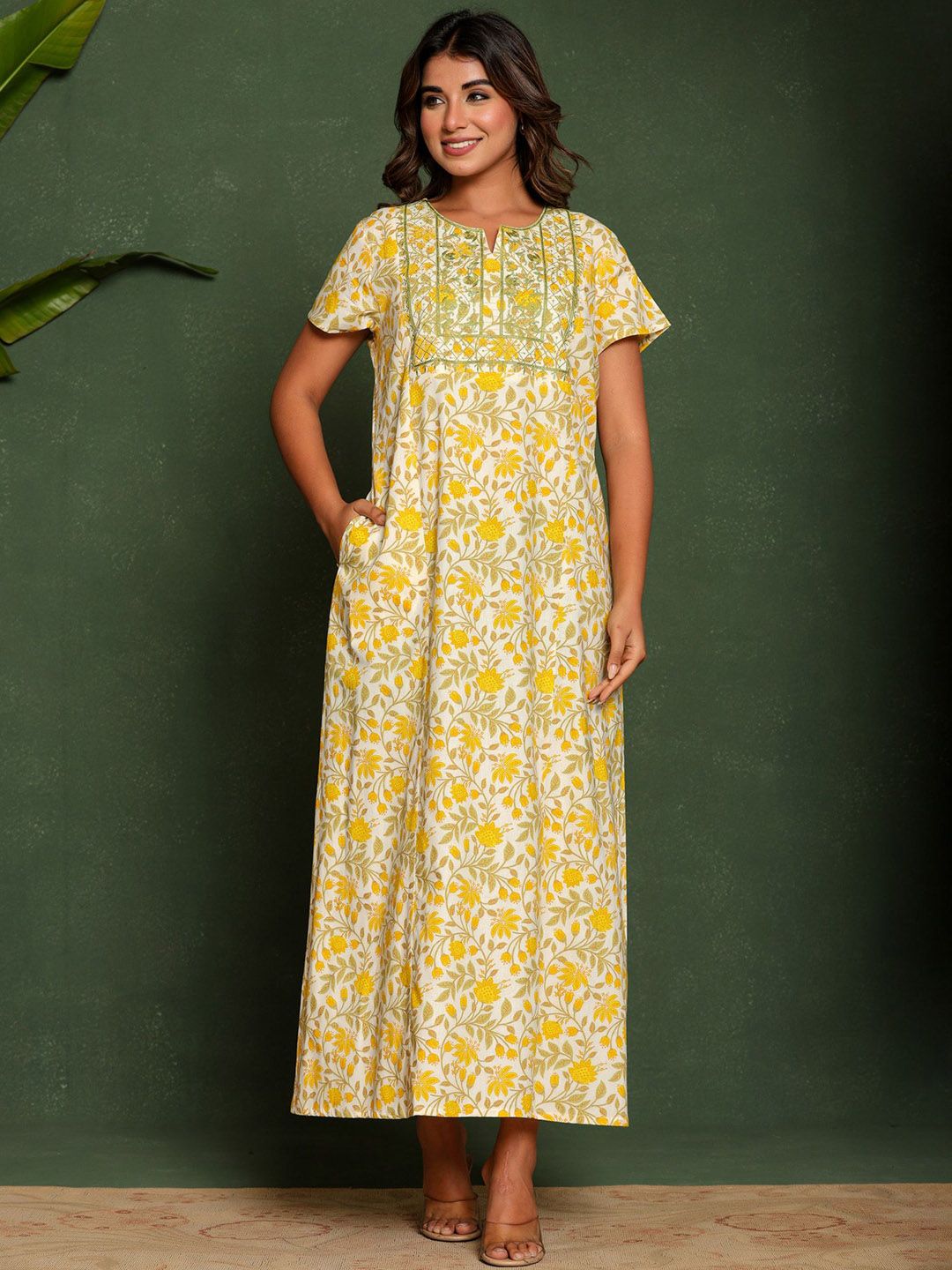 Nihsamah Embroidered Maxi Nightdress-picture-45