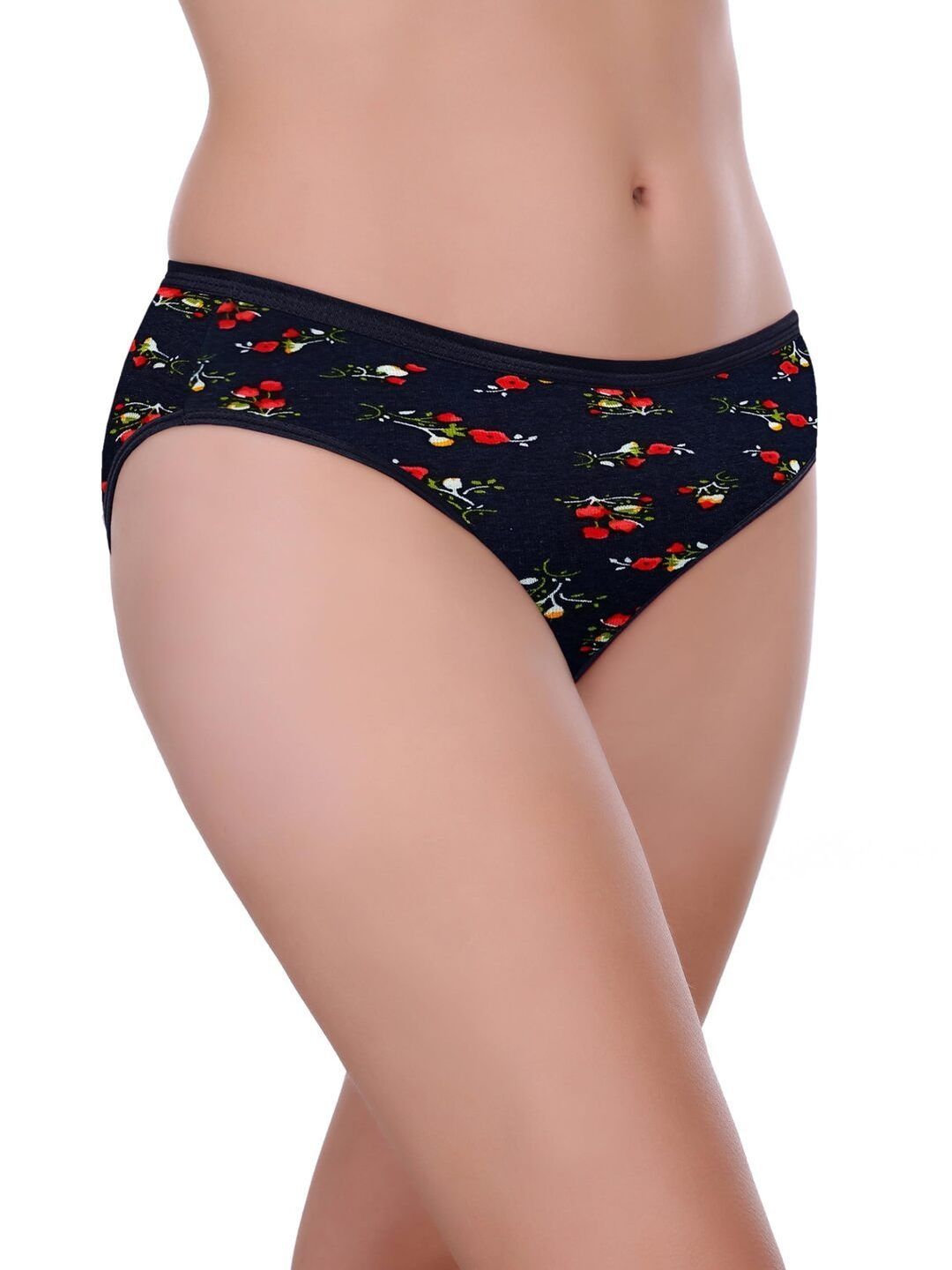FEATHER LINE Women Pack Of 3 Printed Mid Rise Cotton Briefs-picture-15