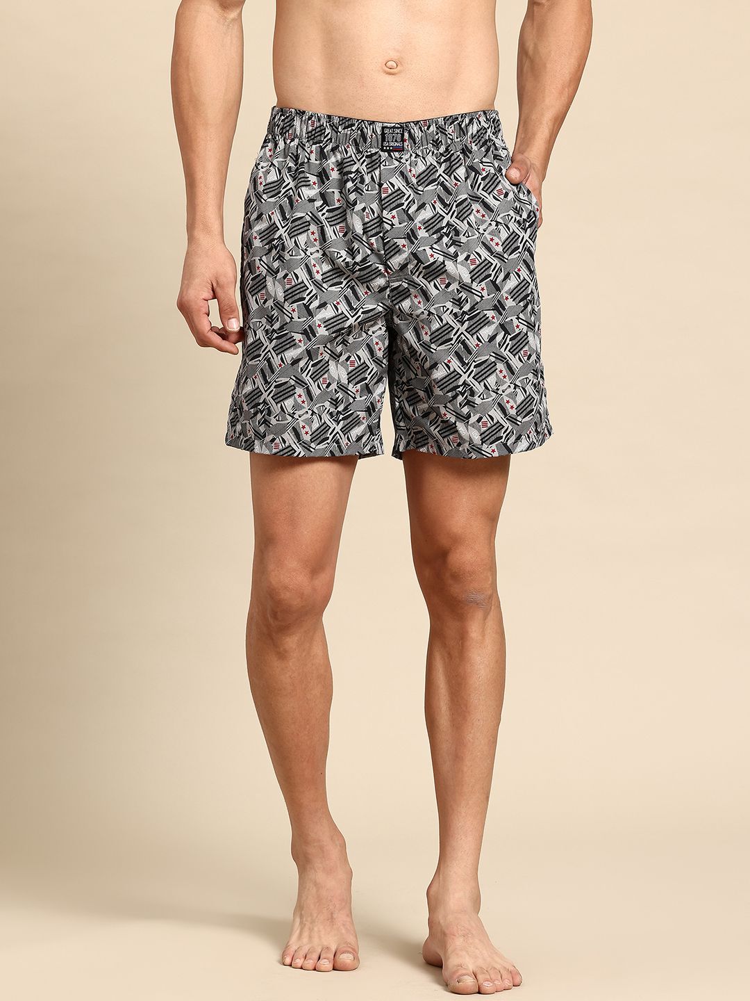 Jockey Men Abstract Printed Mid-Rise Boxer Shorts-picture-34