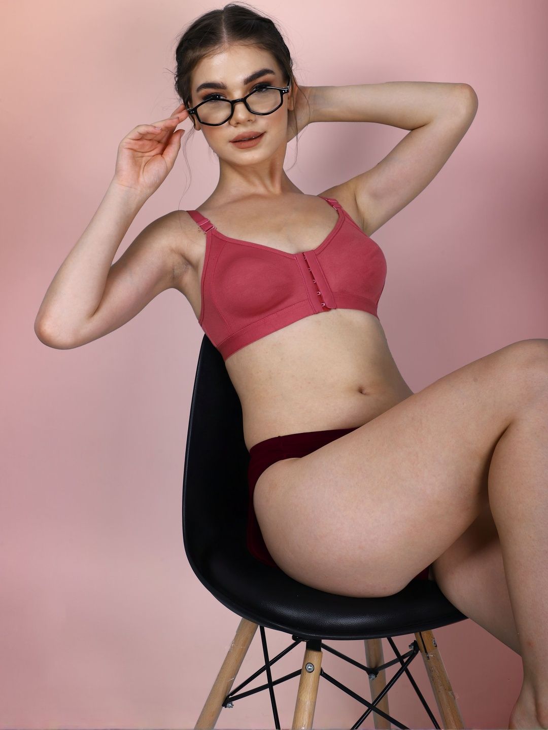 HERE&NOW Cotton Medium Coverage Lightly Padded Seamless Bra-picture-13