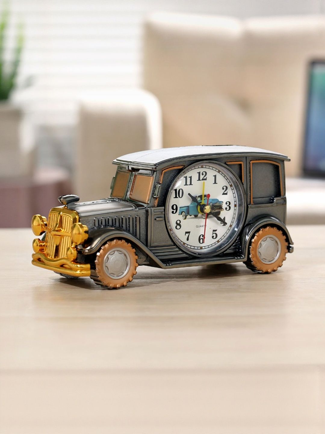 DEALSEVEN FASHION Black & White Vintage Alarm Clock-picture-22