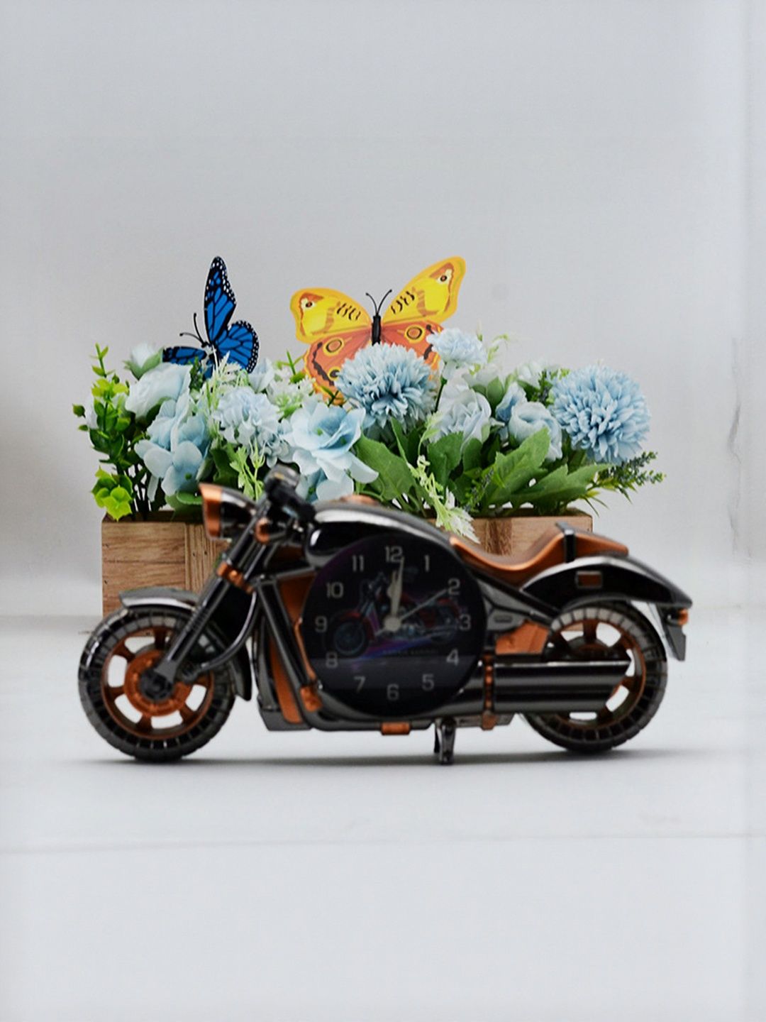 DEALSEVEN FASHION Black & Bronze Toned Vintage Alarm Clock-picture-20