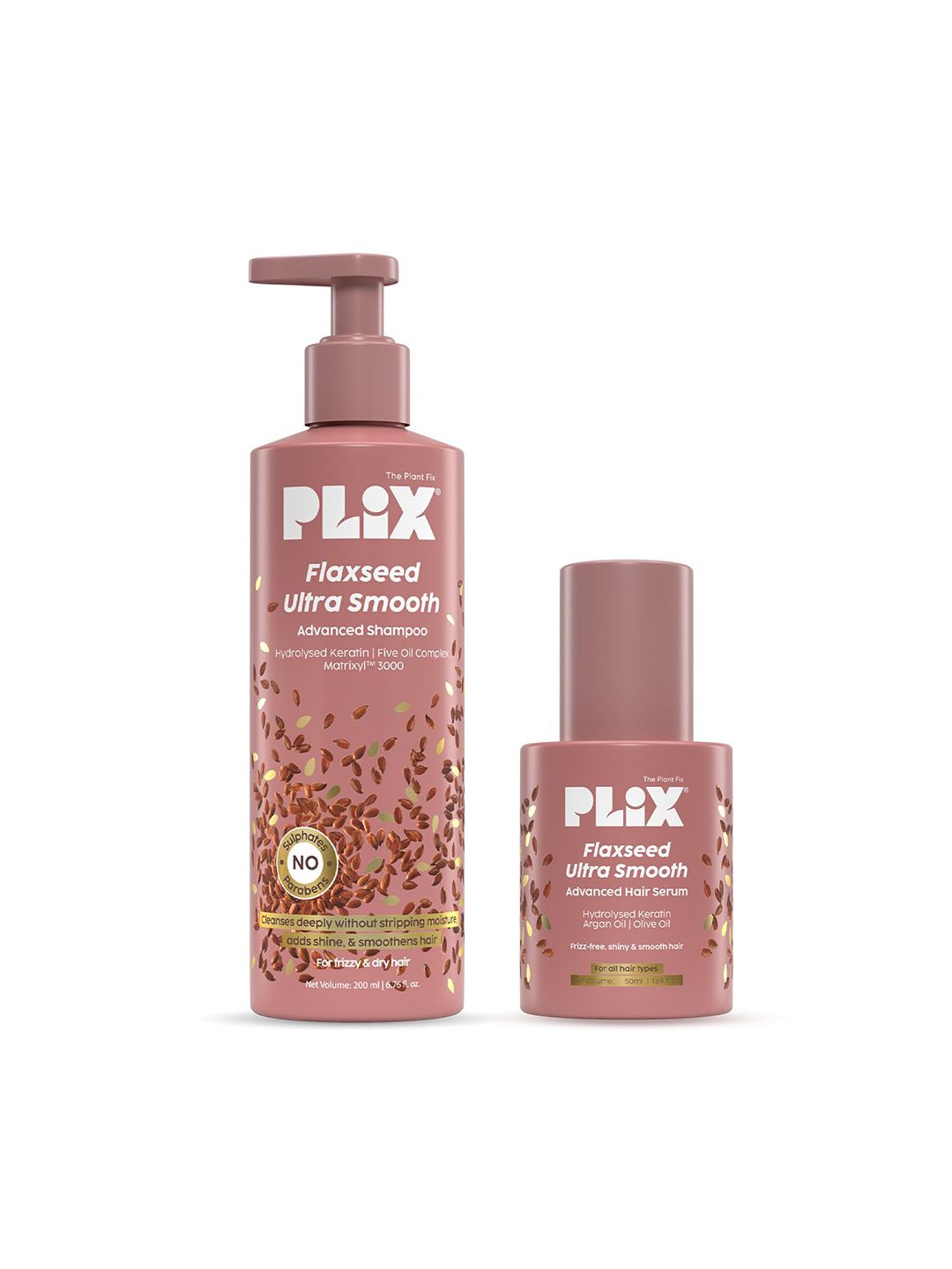 PLIX THE PLANT FIX Set Of 2 Flaxseed Ultra Smooth Advanced Shampoo & Serum Combo-picture-54