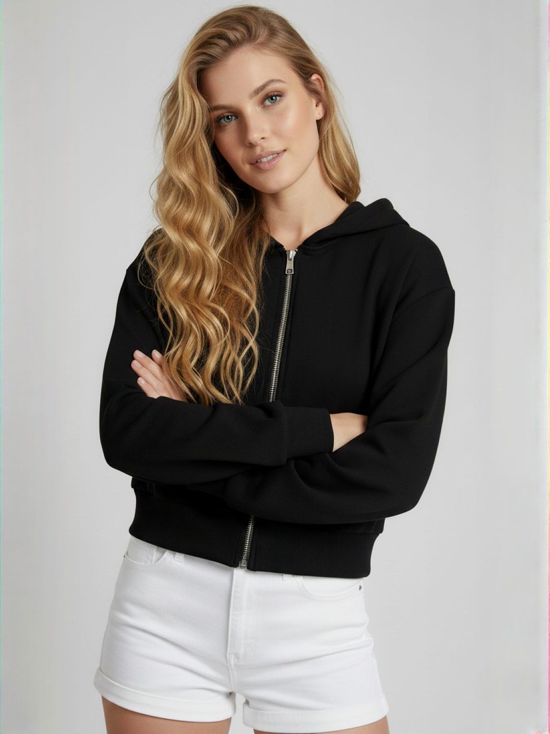 Besick Women Lightweight Crop Tailored Jacket-picture-29