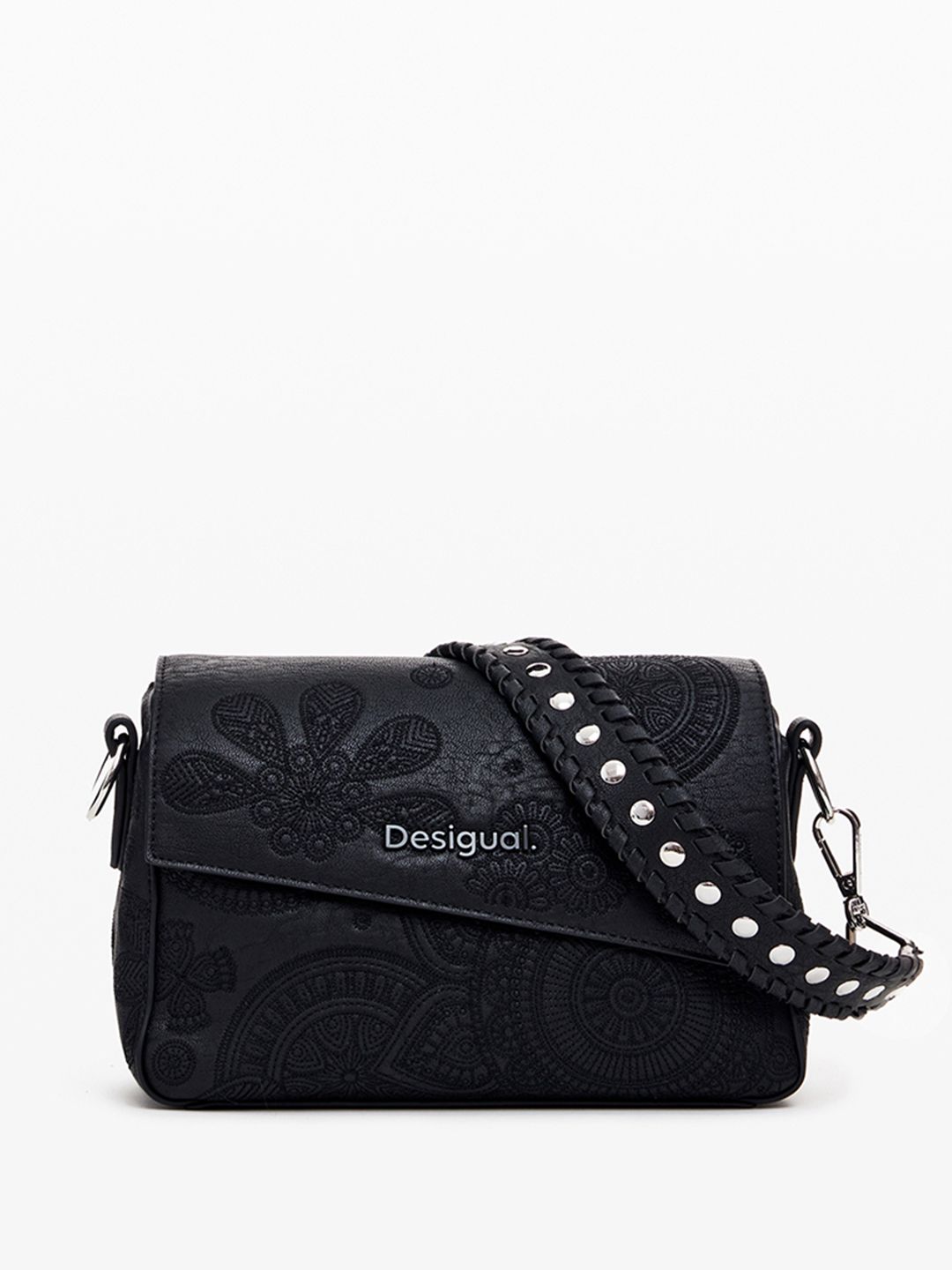 Desigual Floral Embroidered Handheld Bag
