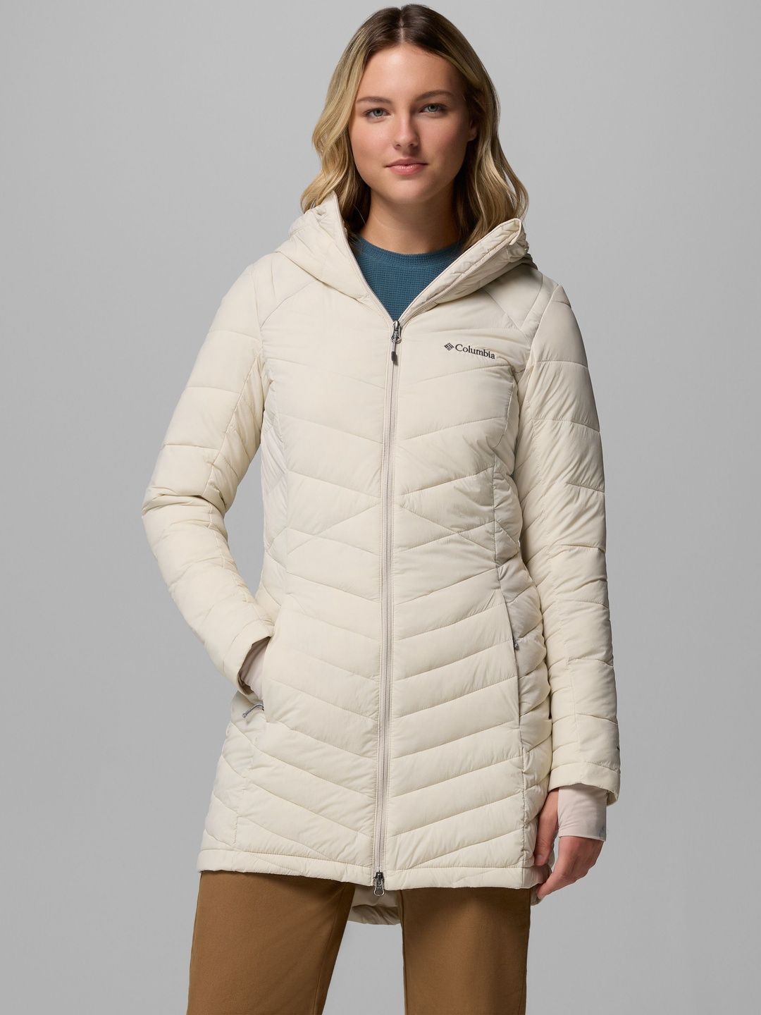 Columbia Women Hooded Solid Lightweight Padded Jacket-picture-18