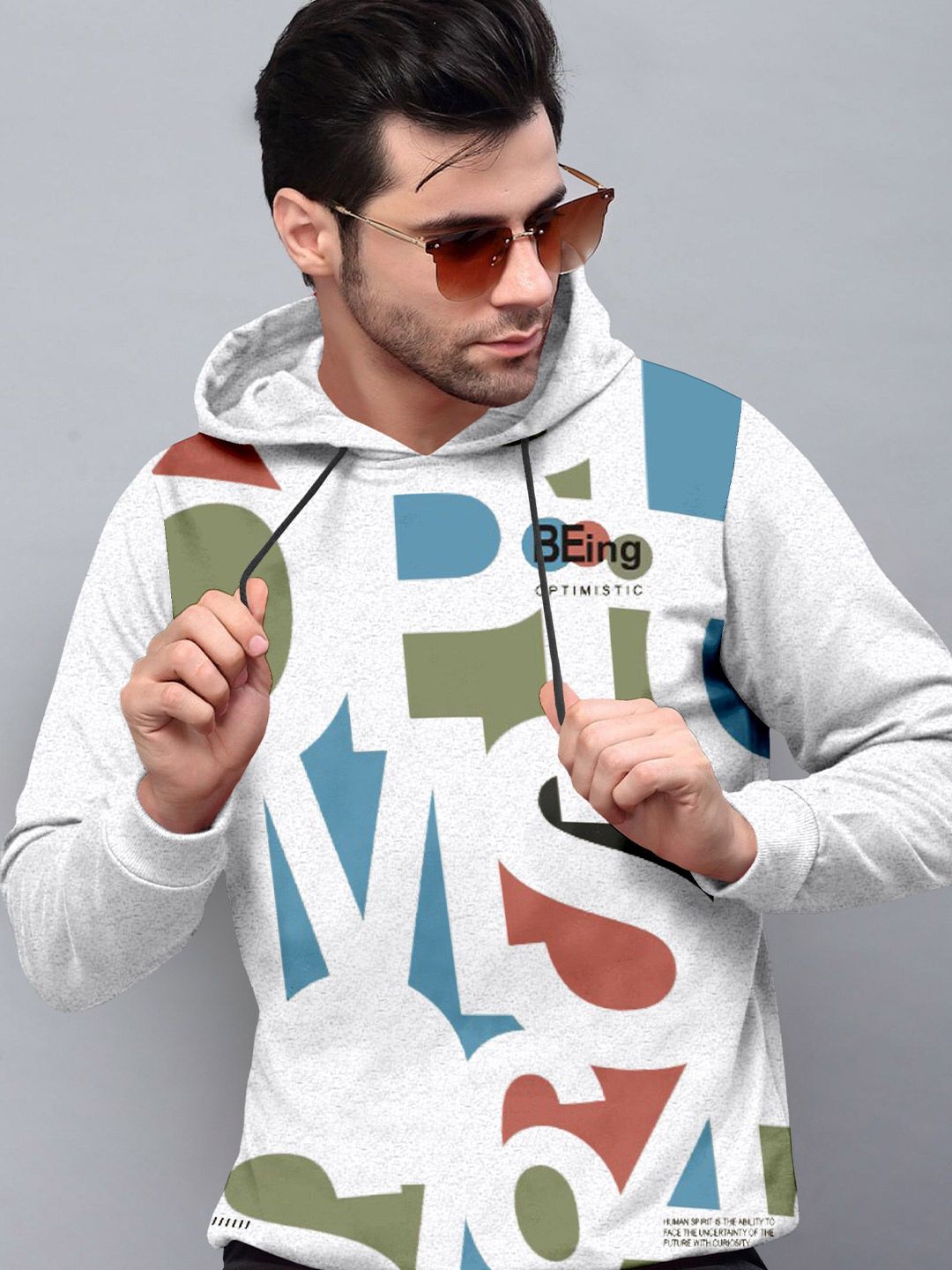 Triptee Men Printed Full Sleeve Hooded Pullover Sweatshirt-picture-11