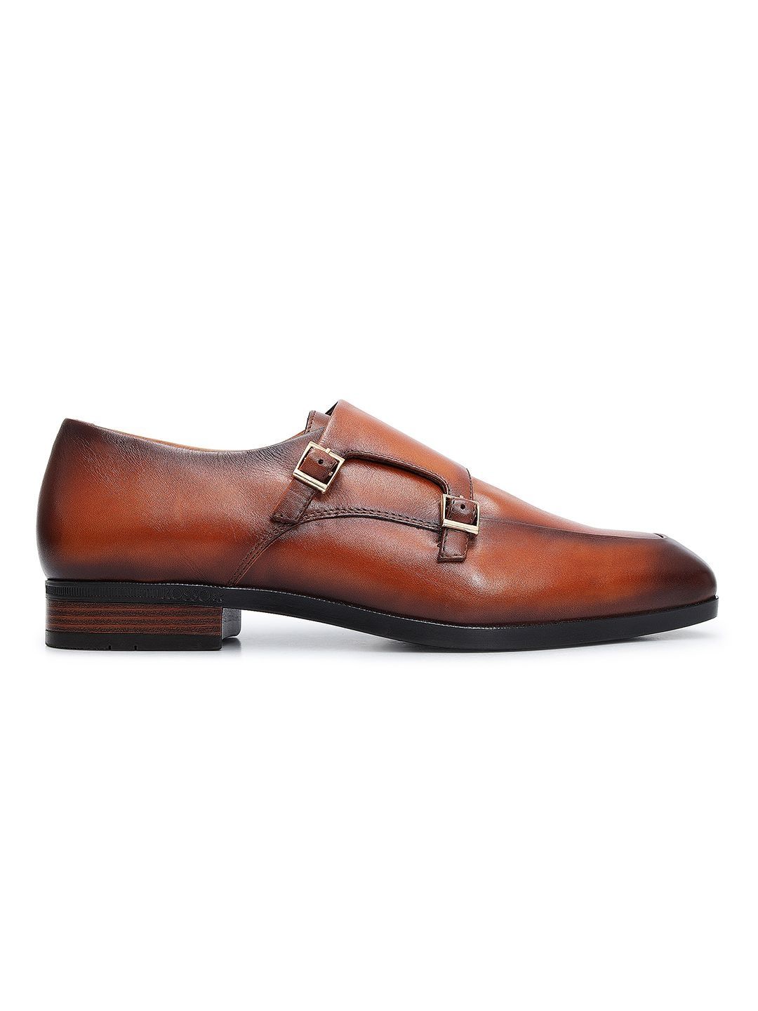 ROSSO BRUNELLO Men Leather Buckle Formal Monk Shoes-picture-54