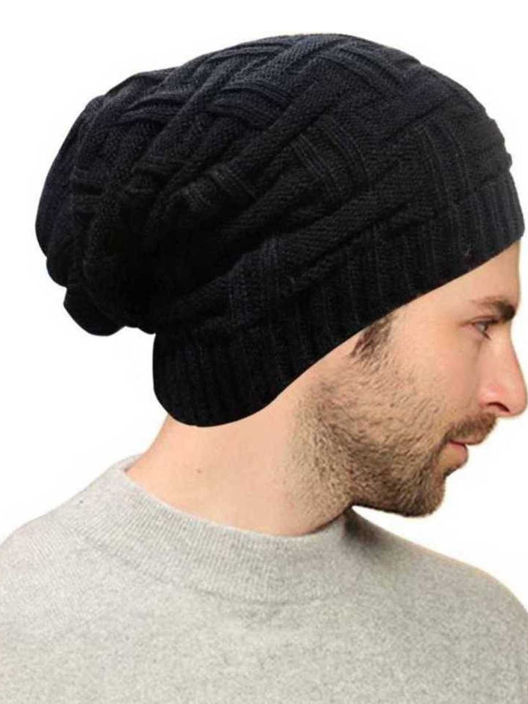 Evanden Men Self Design Beanie-picture-54