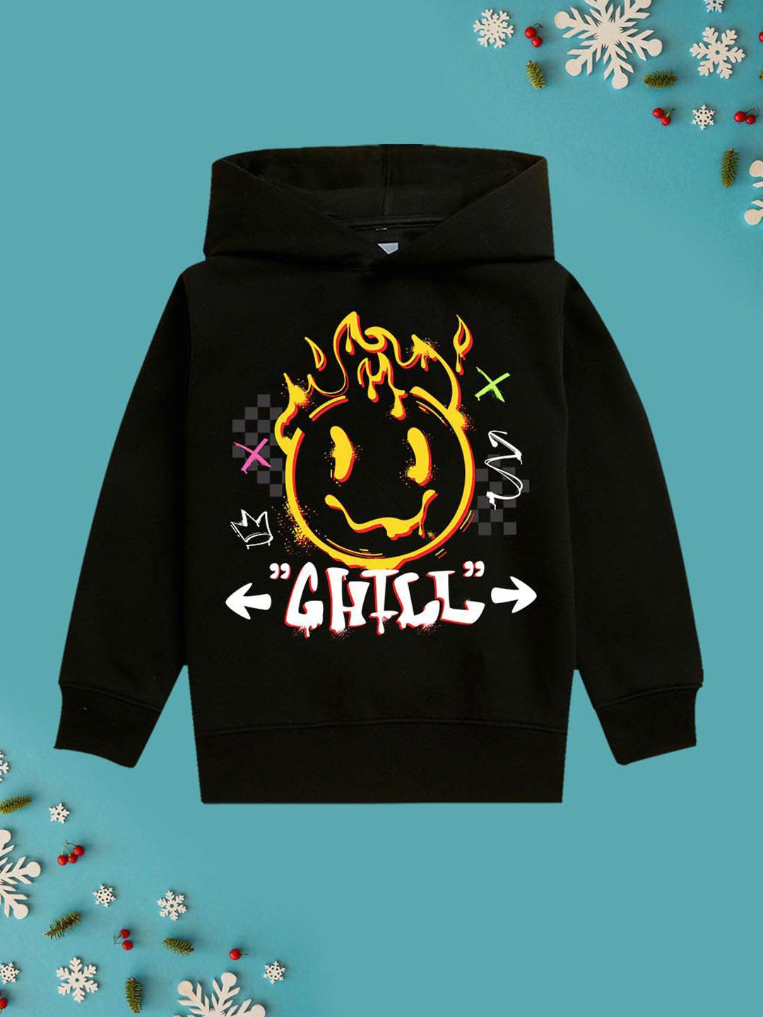 NUSYL Girls Printed Hooded Sweatshirt-picture-18