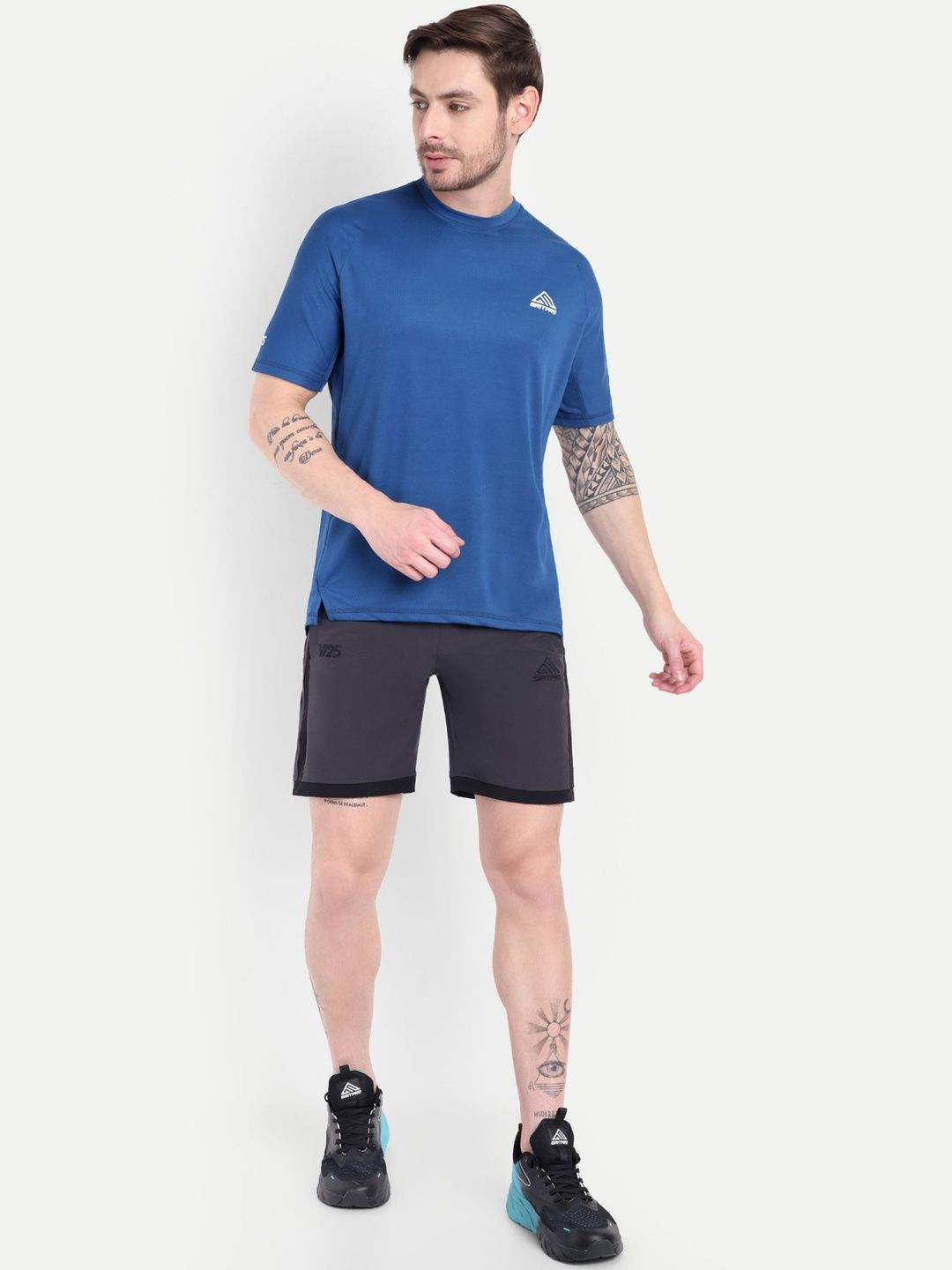 GRITPRO Men Above Knee Mid-Rise Sports Shorts-image-48