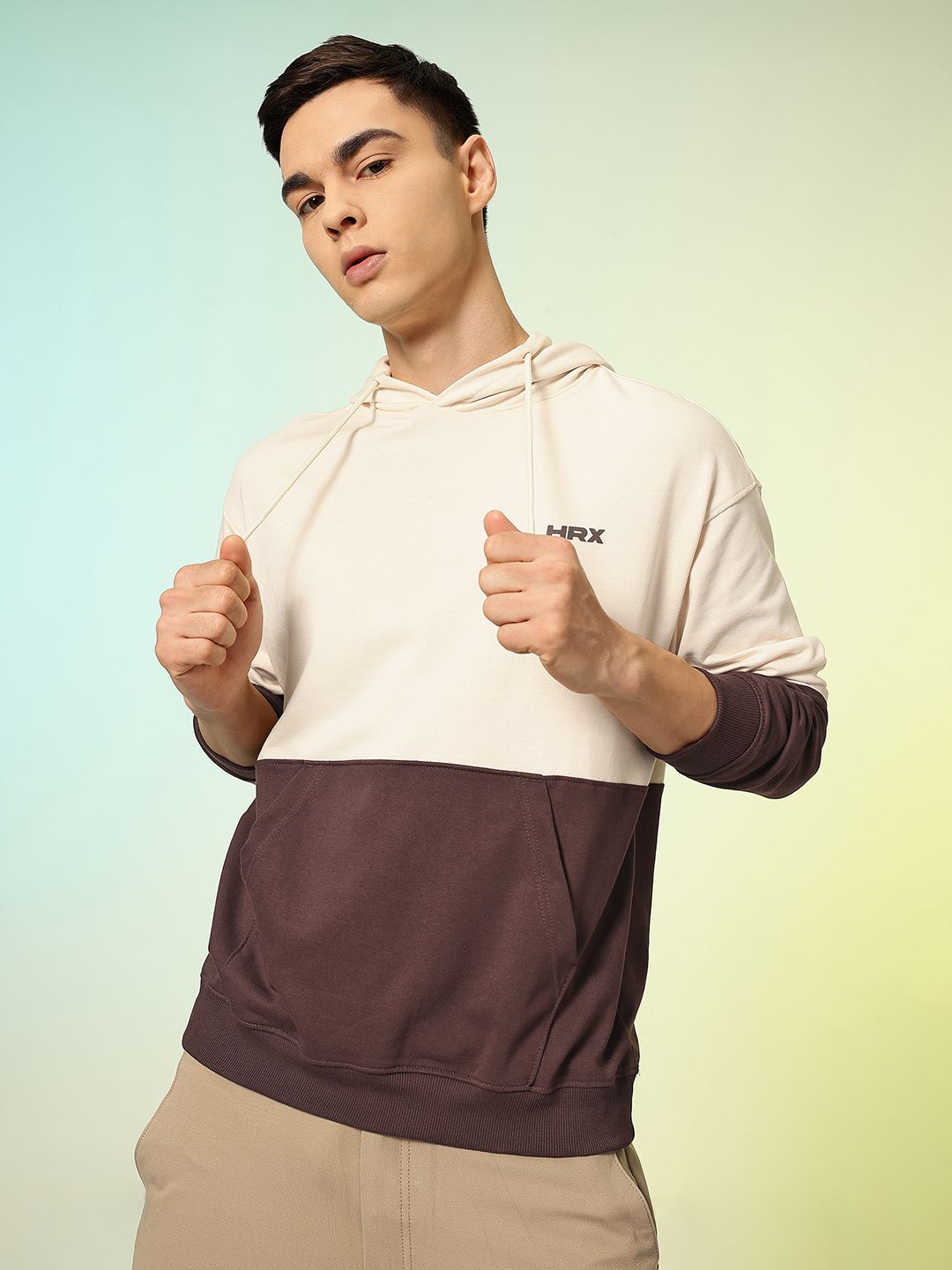 HRX by Hrithik Roshan Colourblocked Hooded Lifestyle Sweatshirt-picture-19