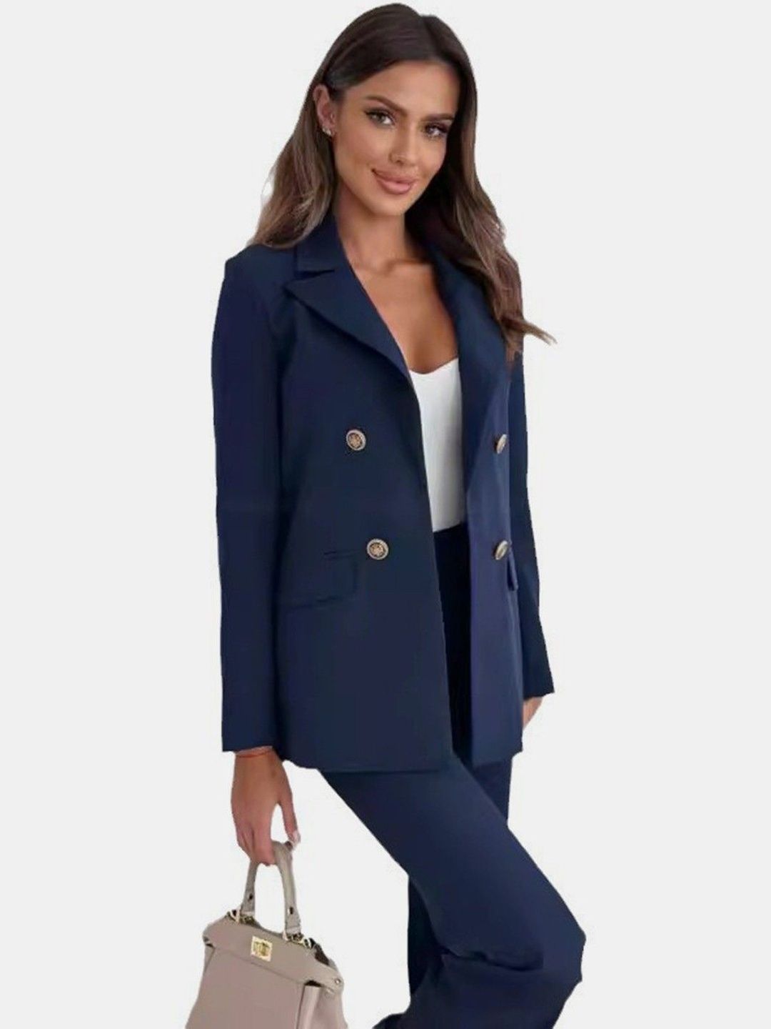 DressBerry Women Notched Lapel Formal Blazer-picture-11