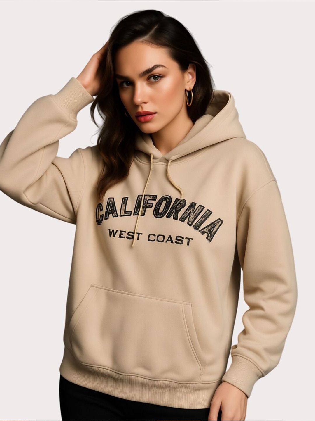 Mast & Harbour Women Printed Hooded Sweatshirt-picture-25