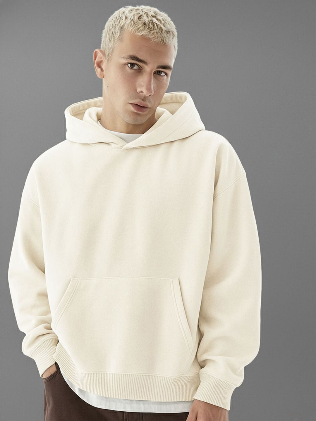 Maniac Men Solid Hooded Sweatshirt-picture-25
