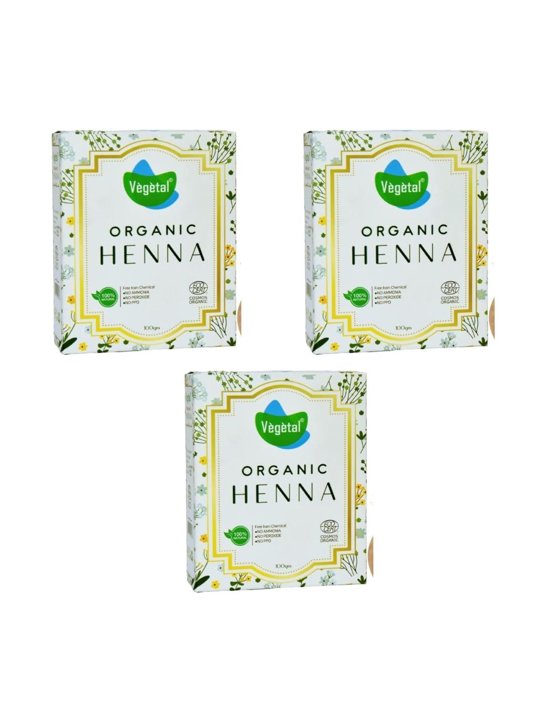 Vegetal Set Of 3 Organic Henna Powder For Hair Growth - 150 g Each-image-6