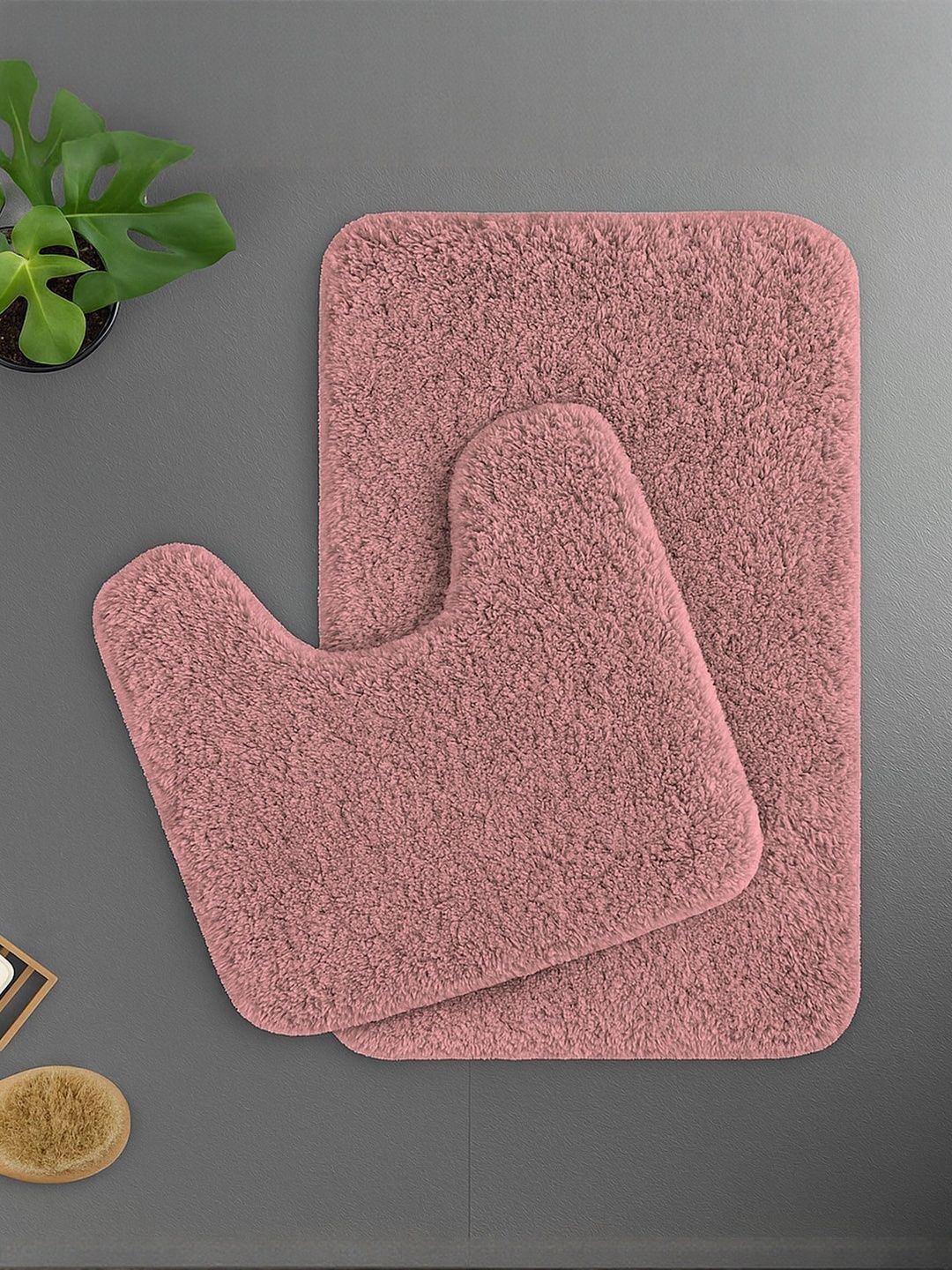 LUXEHOME INTERNATIONAL Fuchsia 2 Pcs Anti-Skid Water-Absorbent 2800 GSM Bath Rugs-image-25