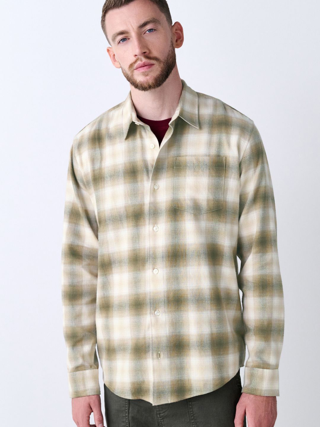 NEXT Men Pure Cotton Checked Casual Shirt-picture-55