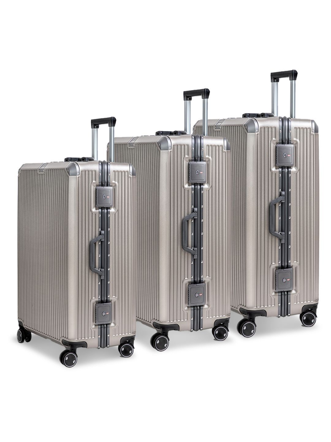 CLUB HACHI Unisex Set Of 3 Textured Hard-Sided Trolley Bag-image-38
