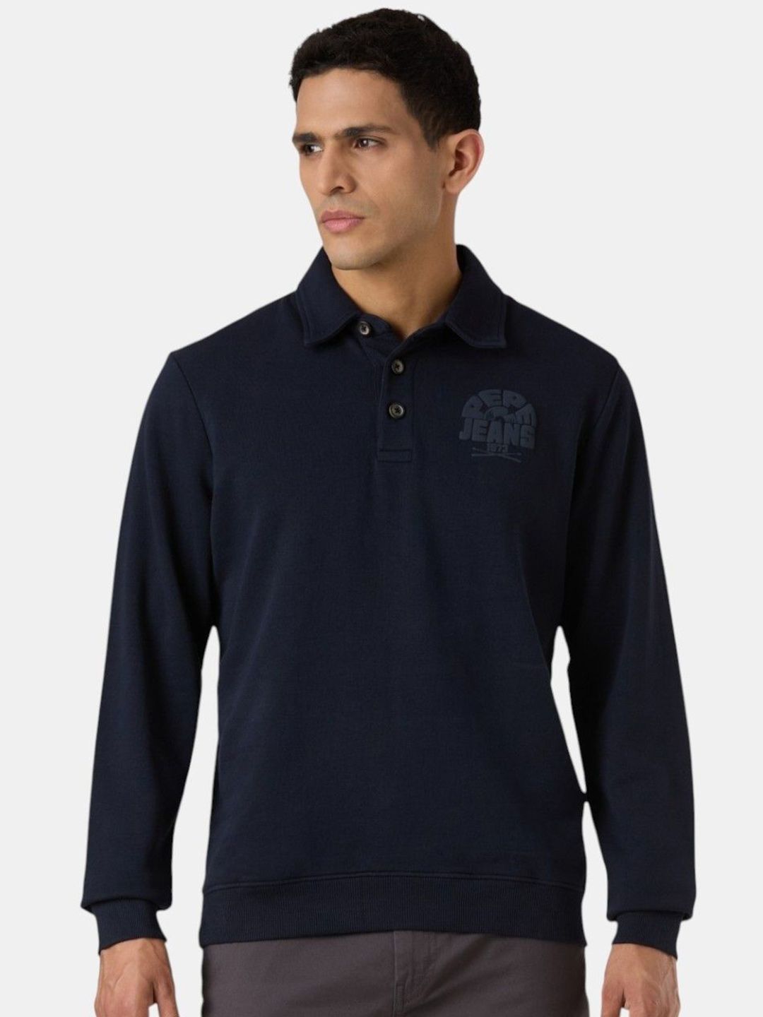 Pepe Jeans Men Printed Shirt Collar Full Sleeve Sweatshirt-picture-35